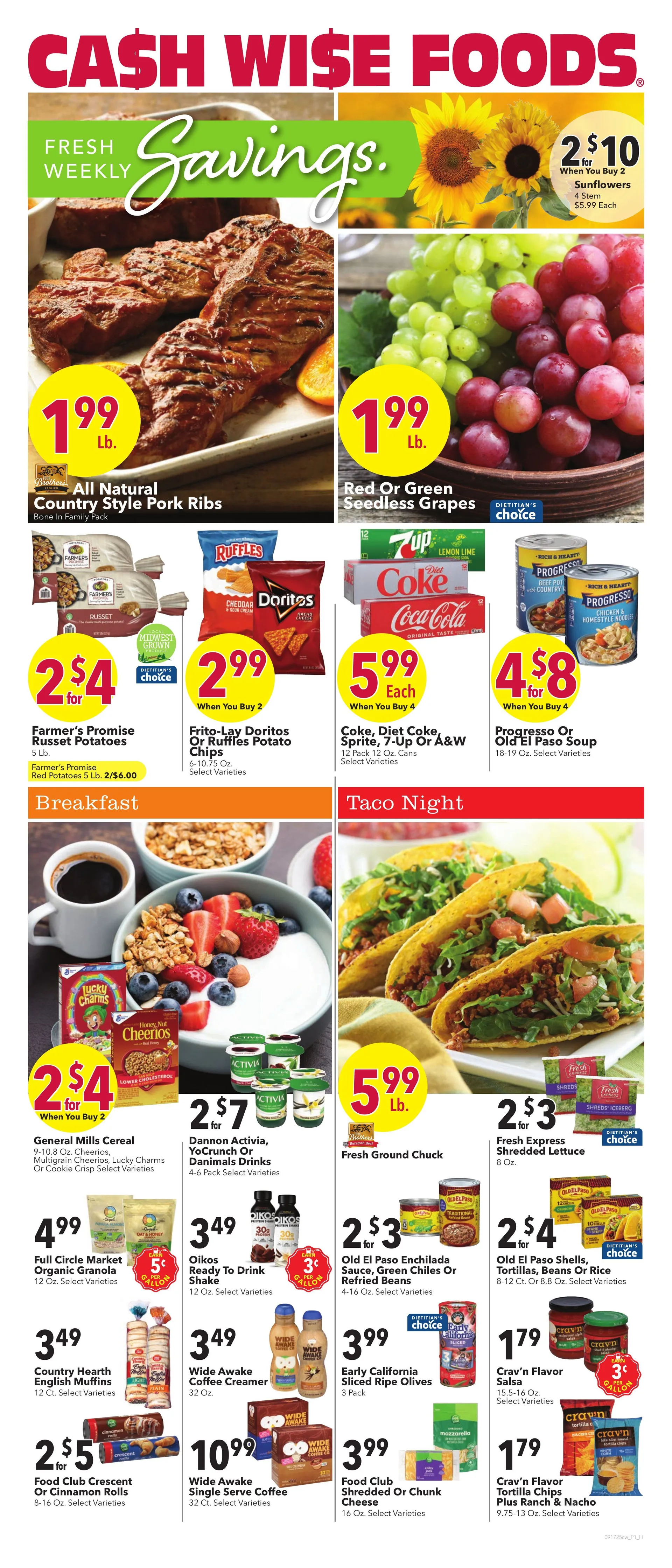 Weekly ad Cash Wise Sales from September 18 to September 23 2025 - Page 