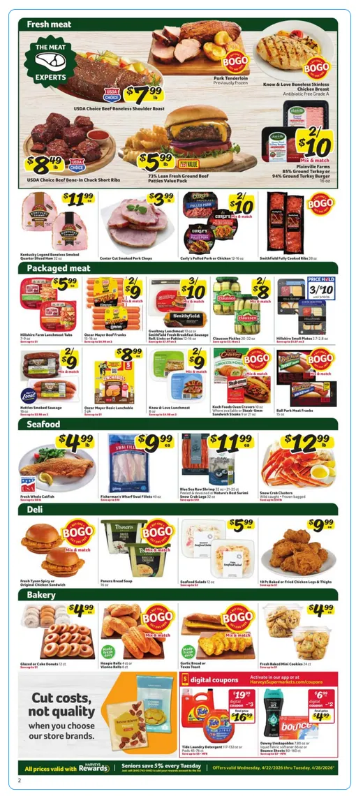 Weekly ad Harveys Supermarket Sales from April 22 to April 28 2026 - Page 2