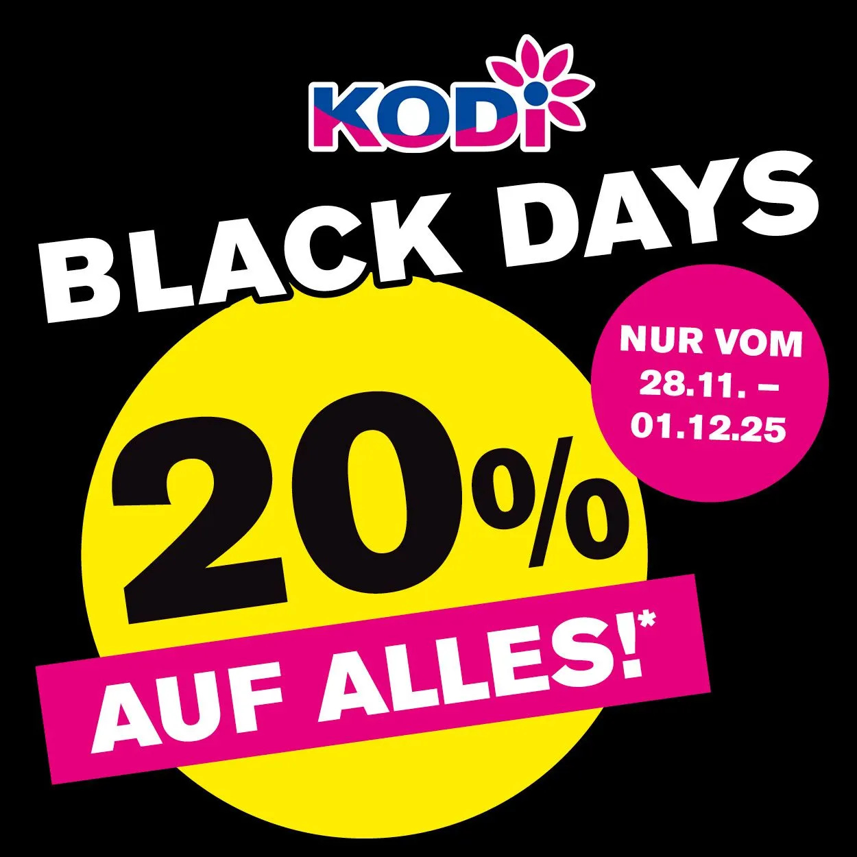 Kodi Black Days starten von 28. November bis 1. Dezember 2025 - Prospekt seite 
