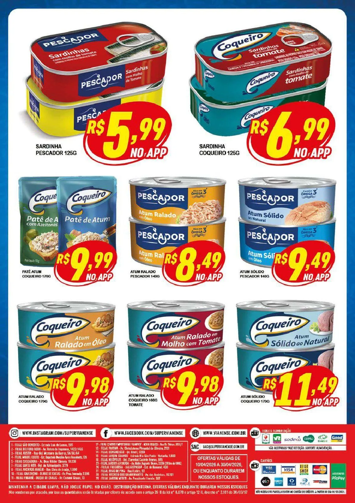 Encarte de Folhetos Vianense Supermercados  10 de abril até 30 de abril 2026 - Pagina 2