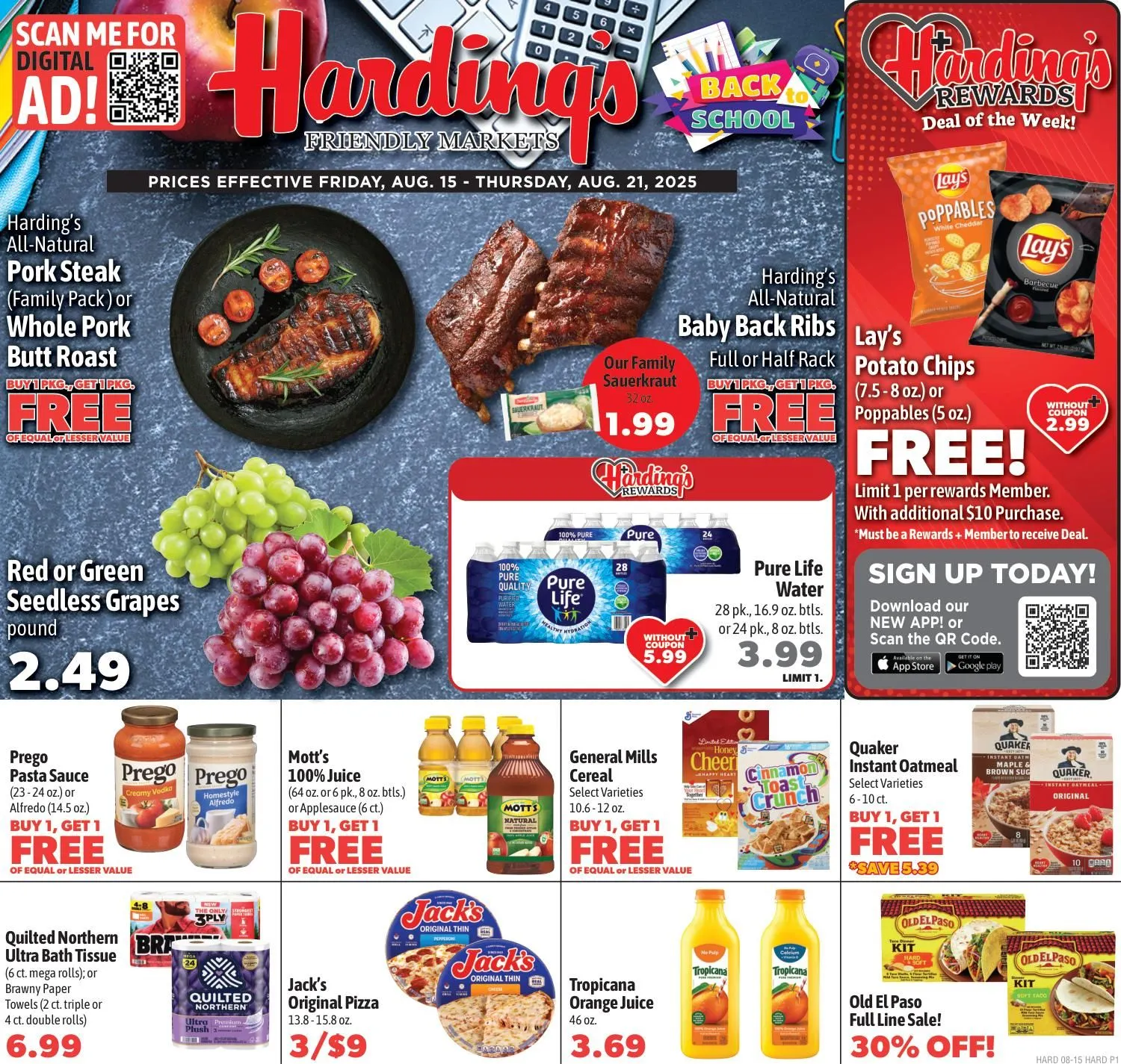 Weekly ad Harding's Markets Sales from August 19 to August 21 2025 - Page