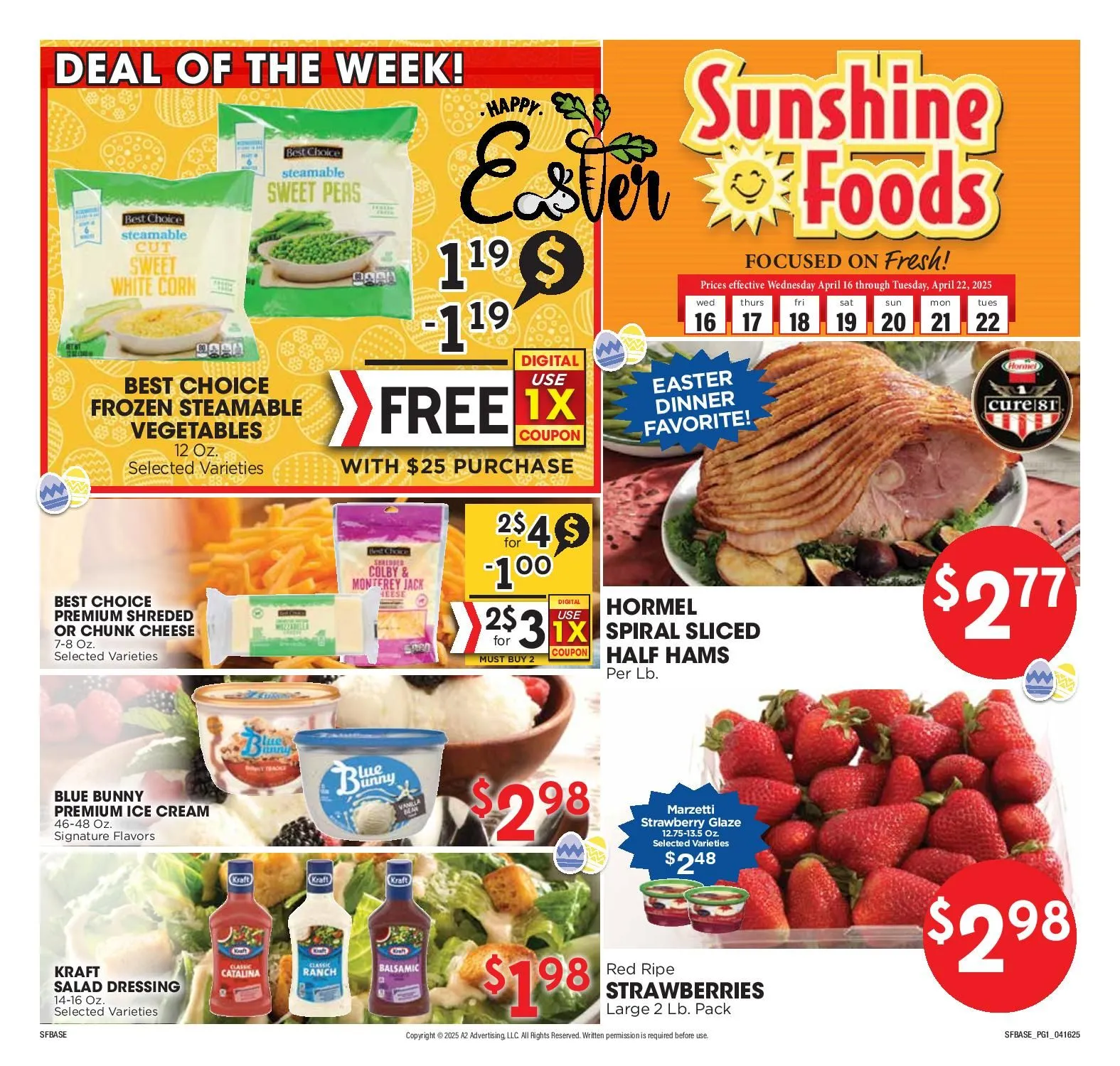 Weekly ad Sunshine Foods Deals from April 17 to April 22 2025 - Page 1