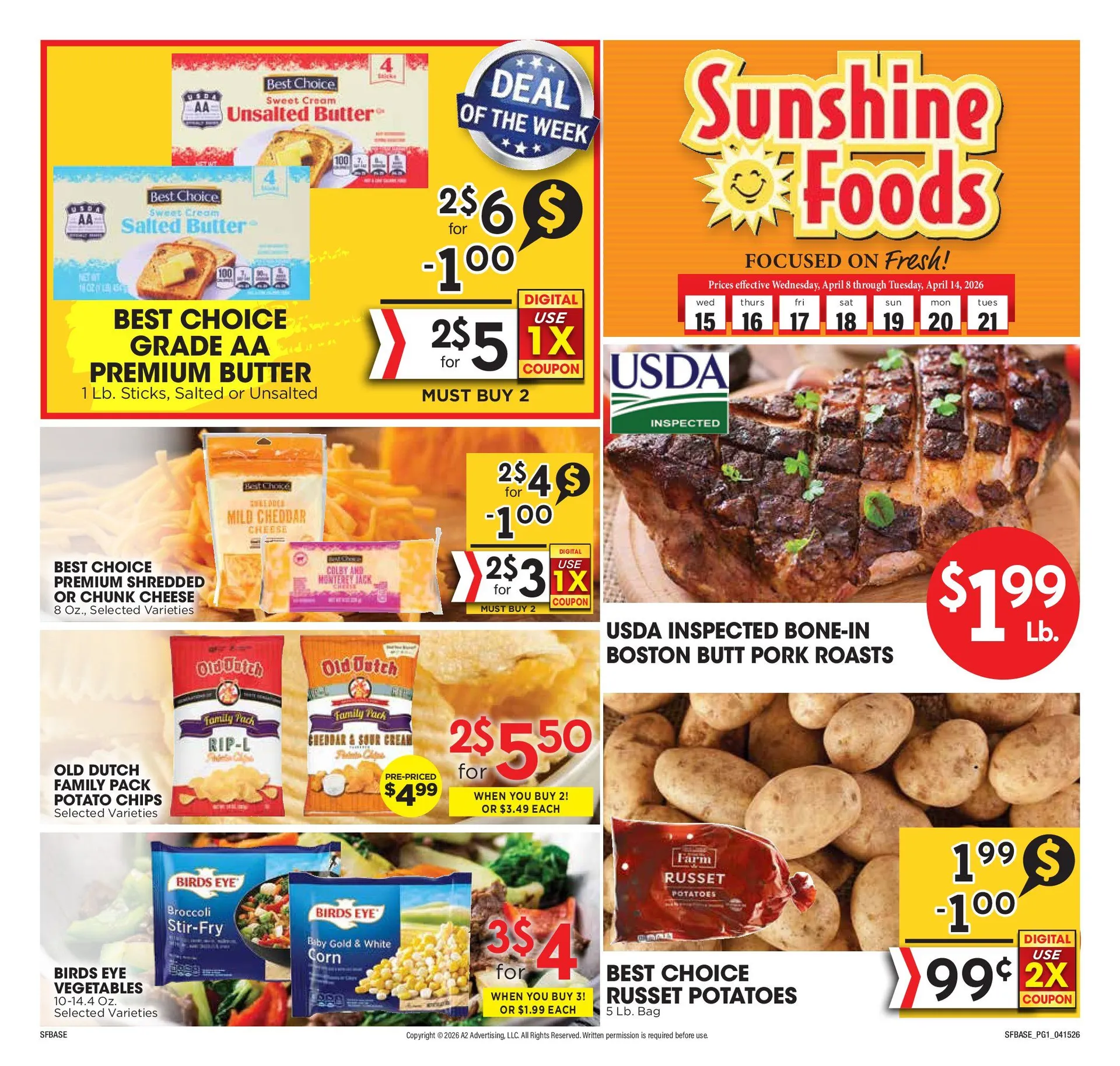Weekly ad Sunshine Foods weekly ads from April 15 to April 21 2026 - Page 1