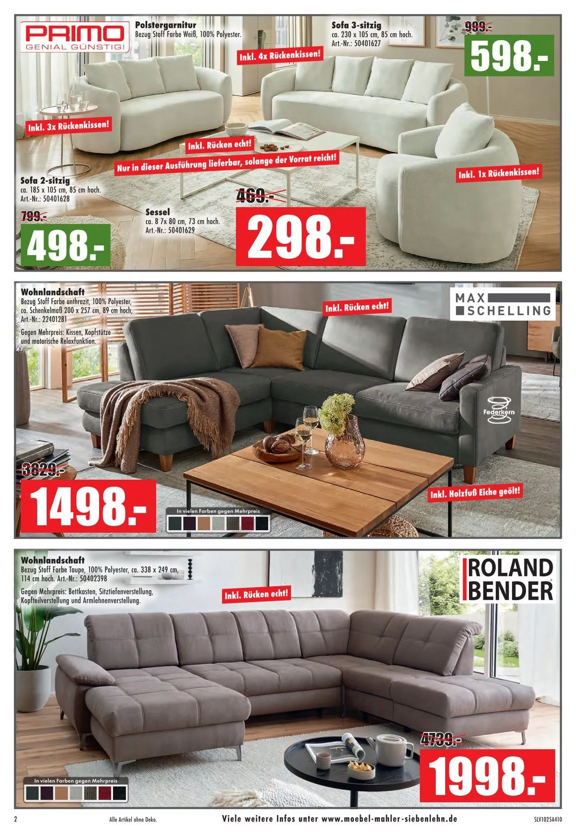 Möbel Mahler Prospekte von 29. Oktober bis 25. November 2025 - Prospekt seite 2