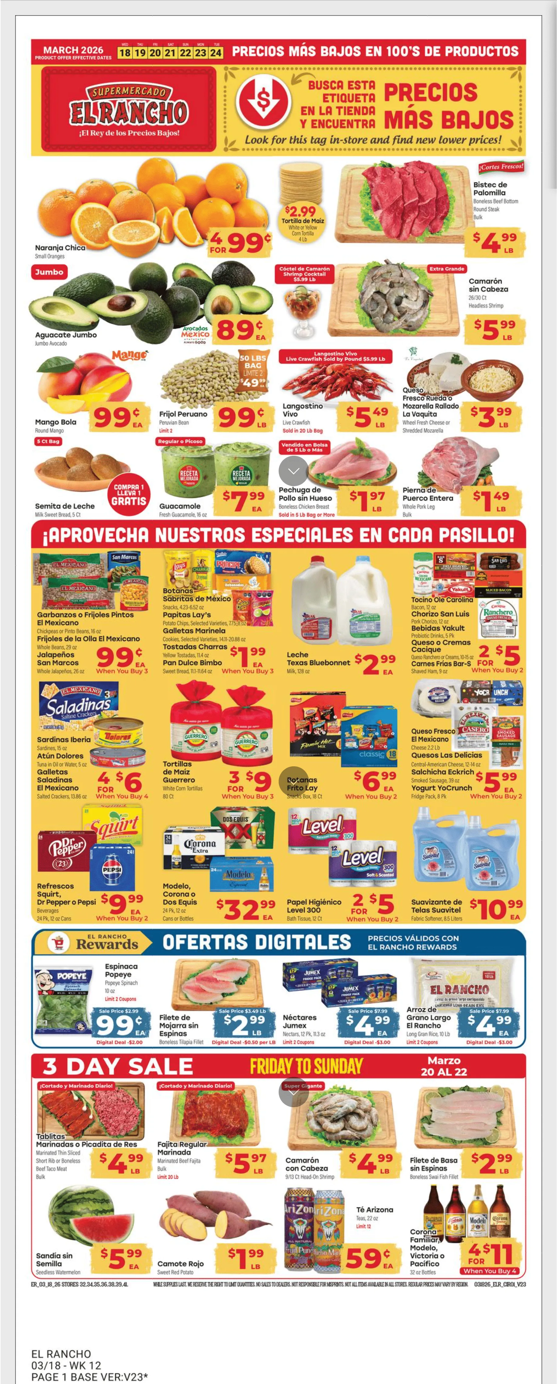 Weekly ad El Rancho weekly ads from March 18 to March 24 2026 - Page 