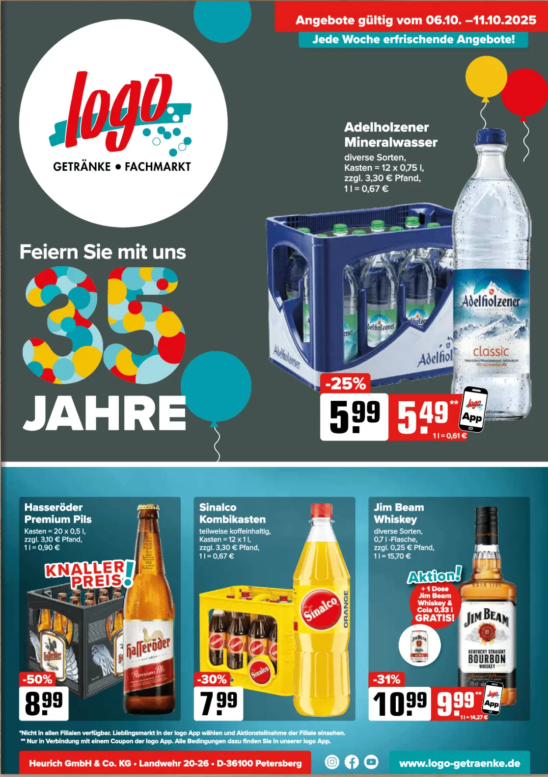 Logo Getränkemarkt Prospekte von 6. Oktober bis 11. Oktober 2025 - Prospekt seite 1