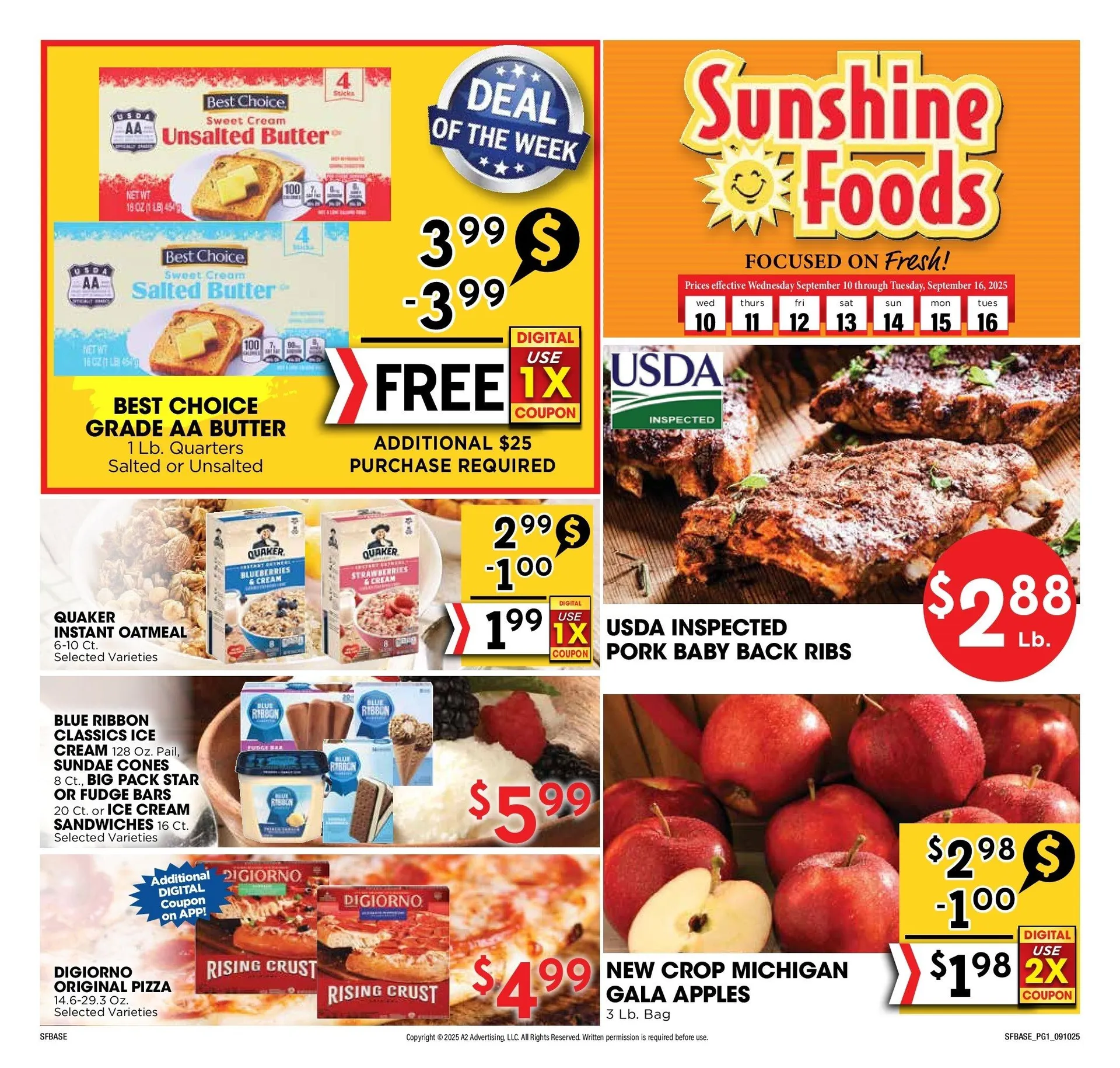 Weekly ad Sunshine Foods Sales from September 10 to September 16 2025 - Page 1