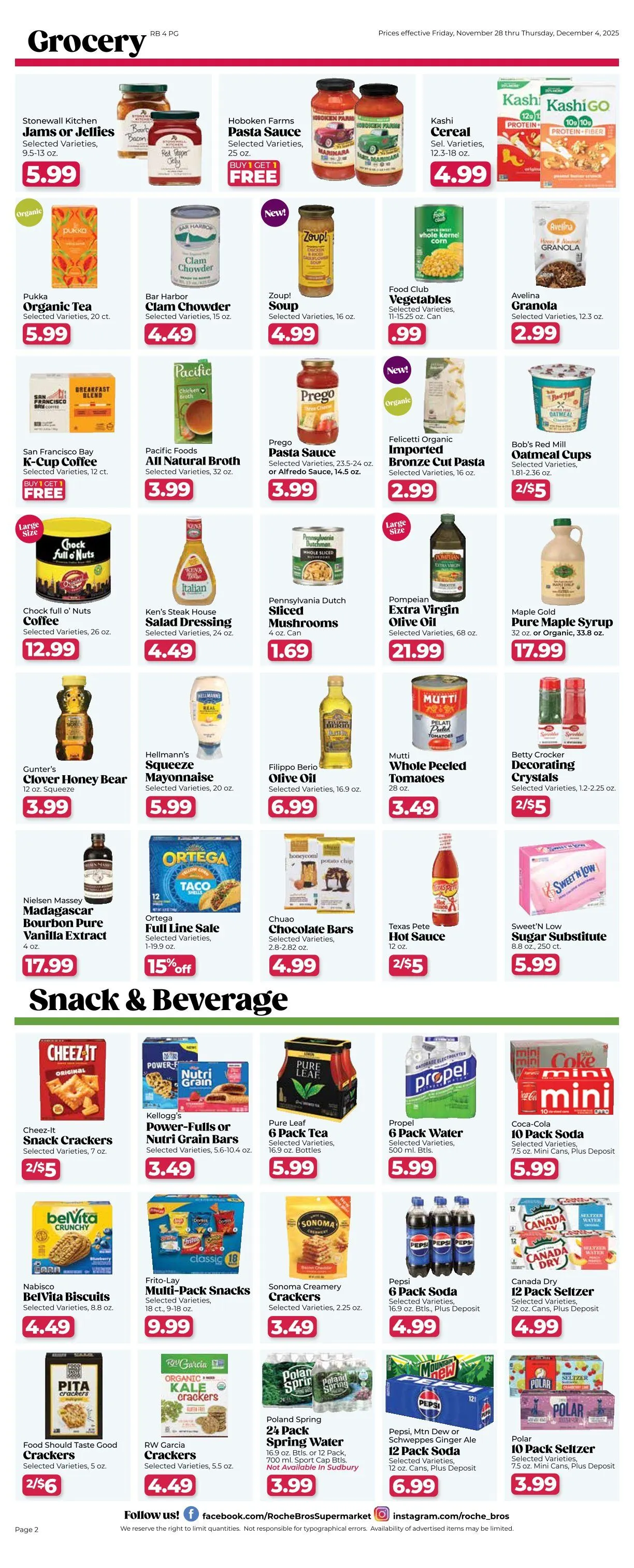 Weekly ad Roche Bros. Sales from November 28 to December 4 2025 - Page 2