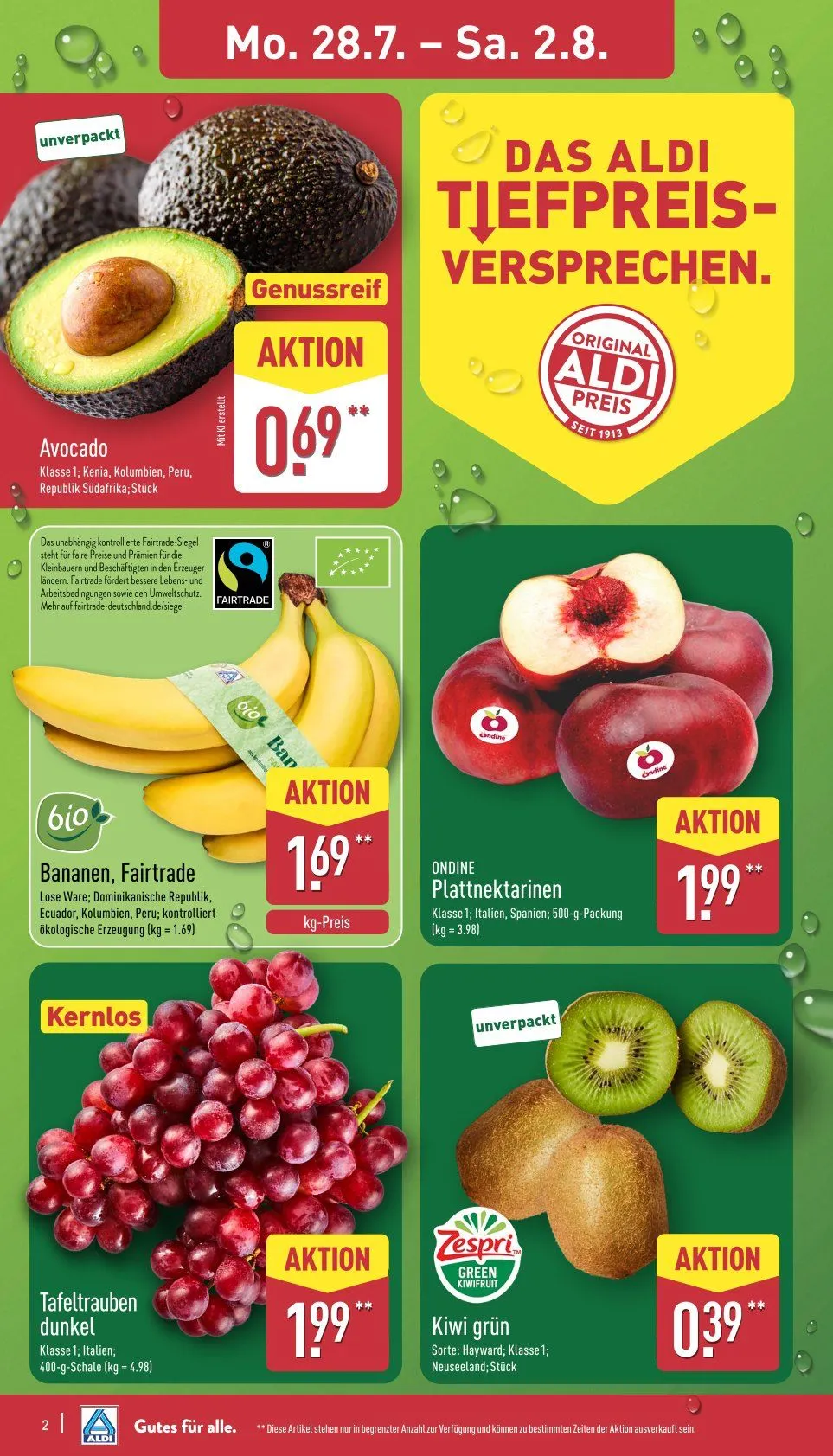 ALDI Nord Prospekte von 28. Juli bis 2. August 2025 - Prospekt seite 2