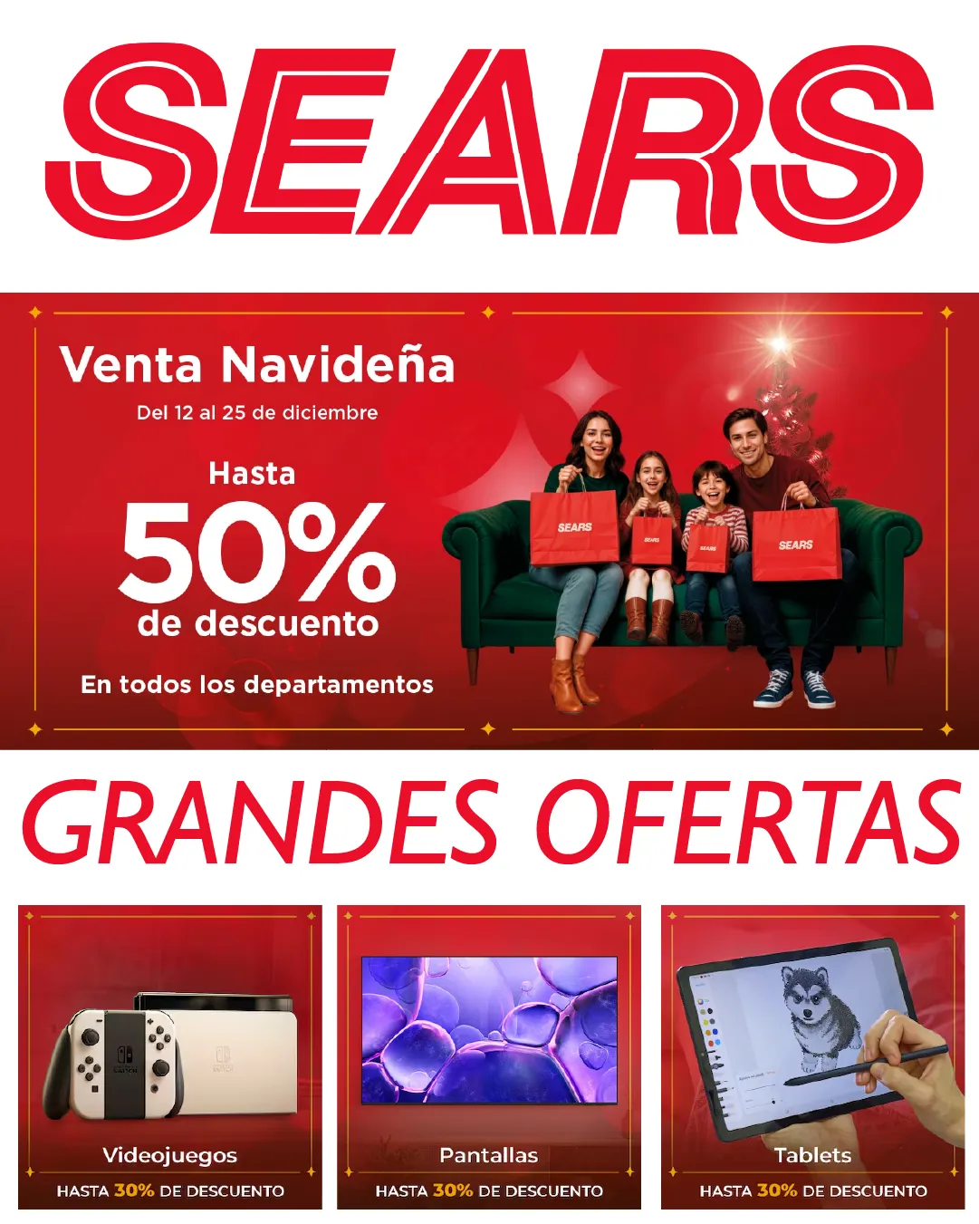 Catálogo de SEARS Ofertas 15 de diciembre al 4 de enero 2026 - Pagina 1