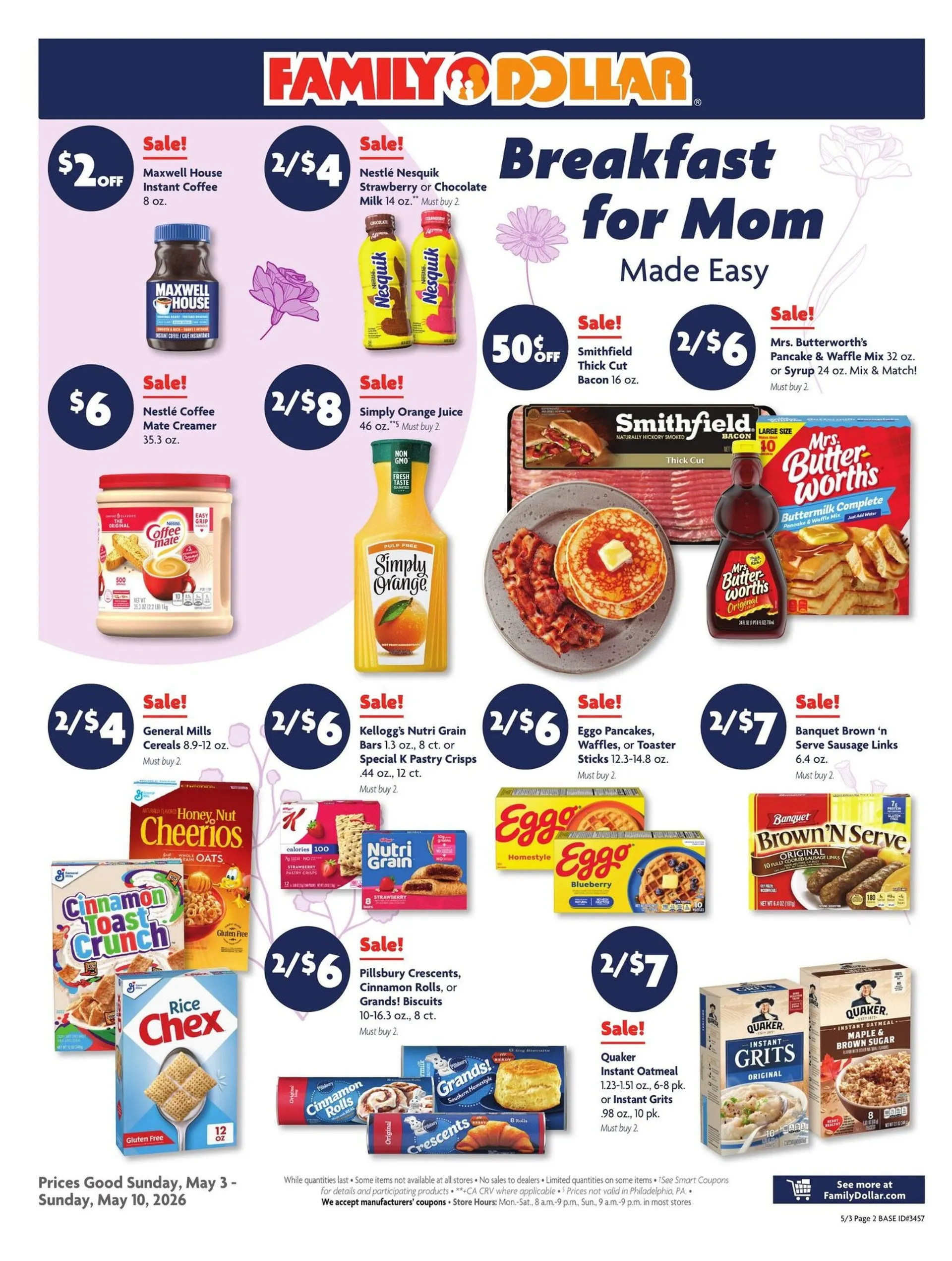Weekly promotion Family Dollar Sales spanning from May 3 to May 10 2026 - Page 2 for Catalogue 365