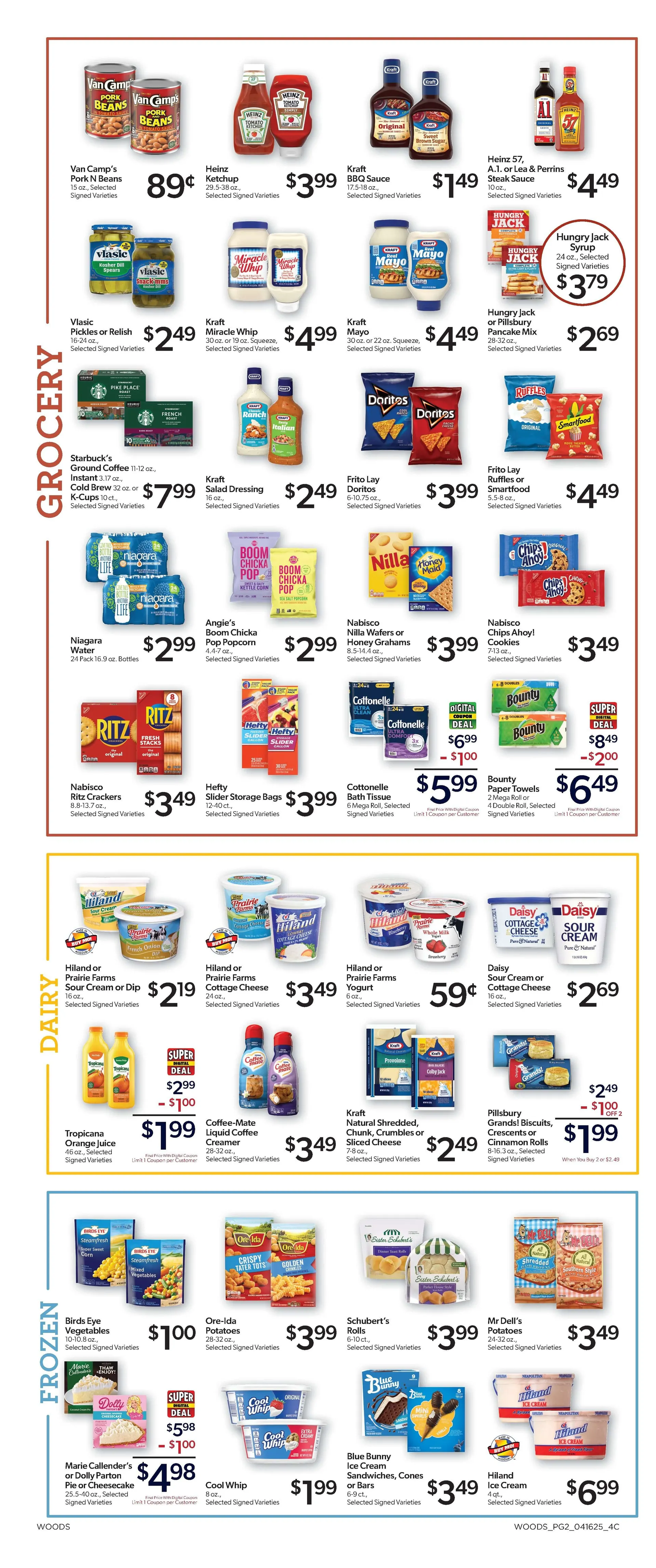 Weekly ad Woods Supermarket Sales from April 16 to April 22 2025 - Page 2
