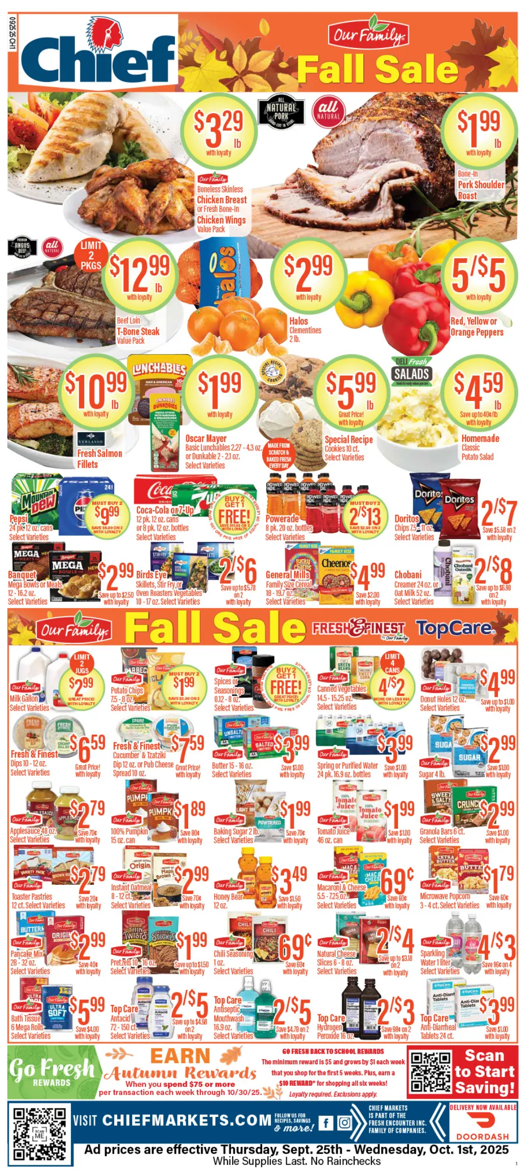Weekly ad Chief Supermarket Sales from September 25 to October 1 2025 - Page 1