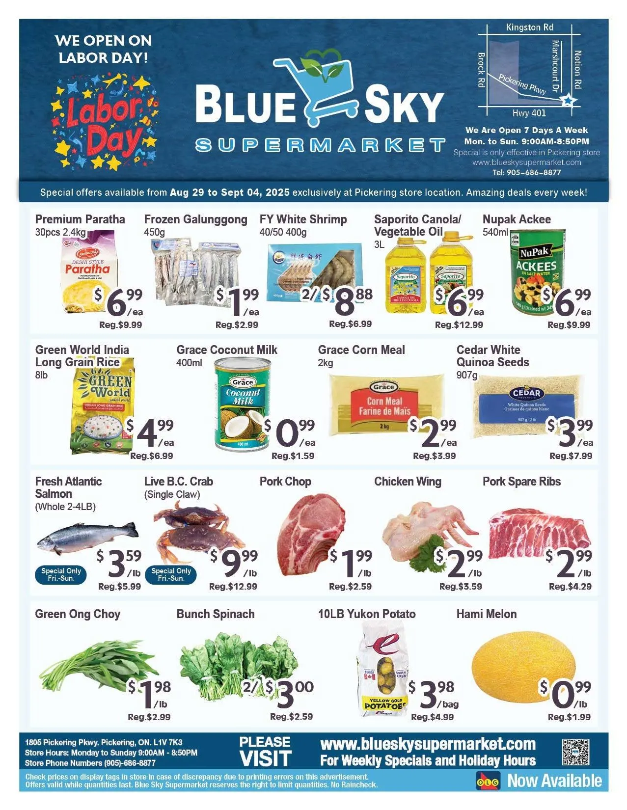 Blue Sky Supermarket flyers from August 29 to September 4 2025 - flyer page 1