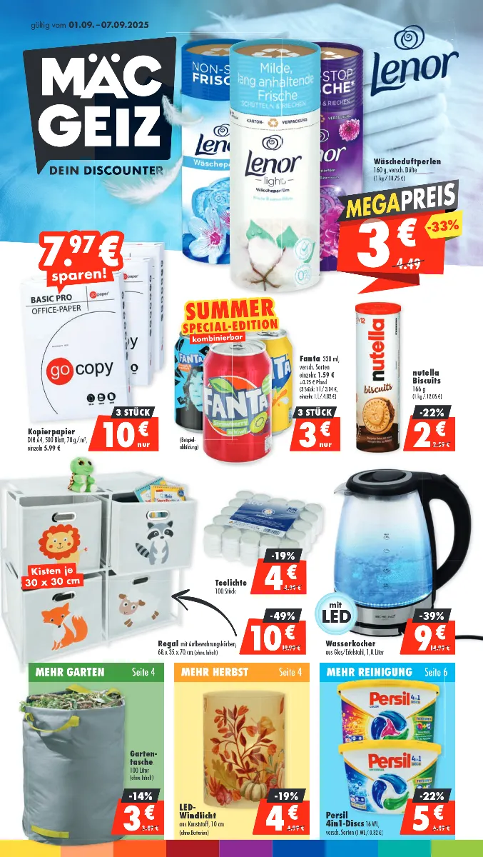Mäc-Geiz Prospekte von 1. September bis 7. September 2025 - Prospekt seite 