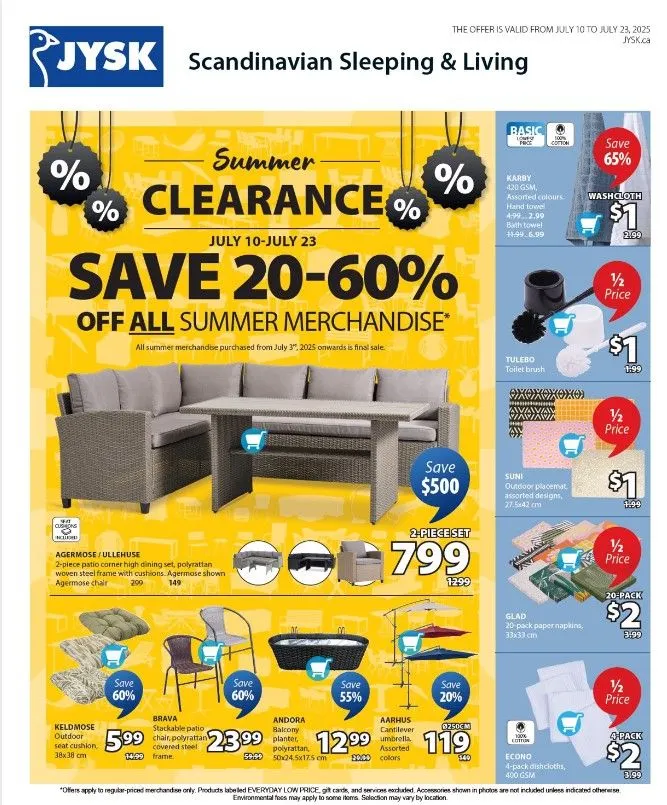 JYSK Sales from July 10 to July 23 2025 - flyer page 1