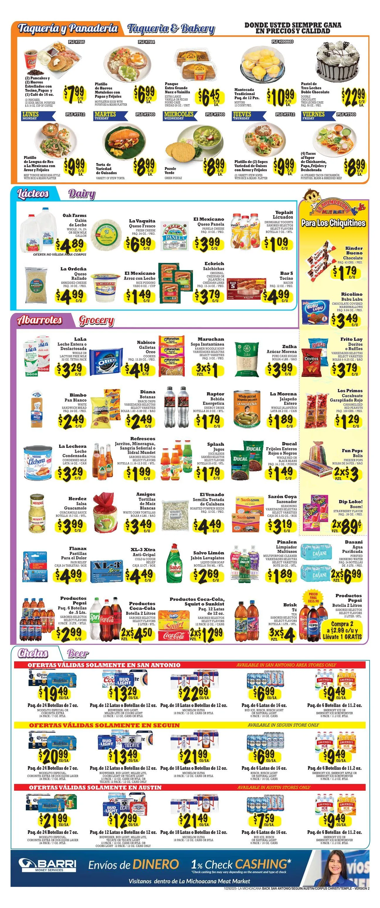 Weekly ad La Michoacana Meat Market from October 29 to November 11 2025 - Page 2