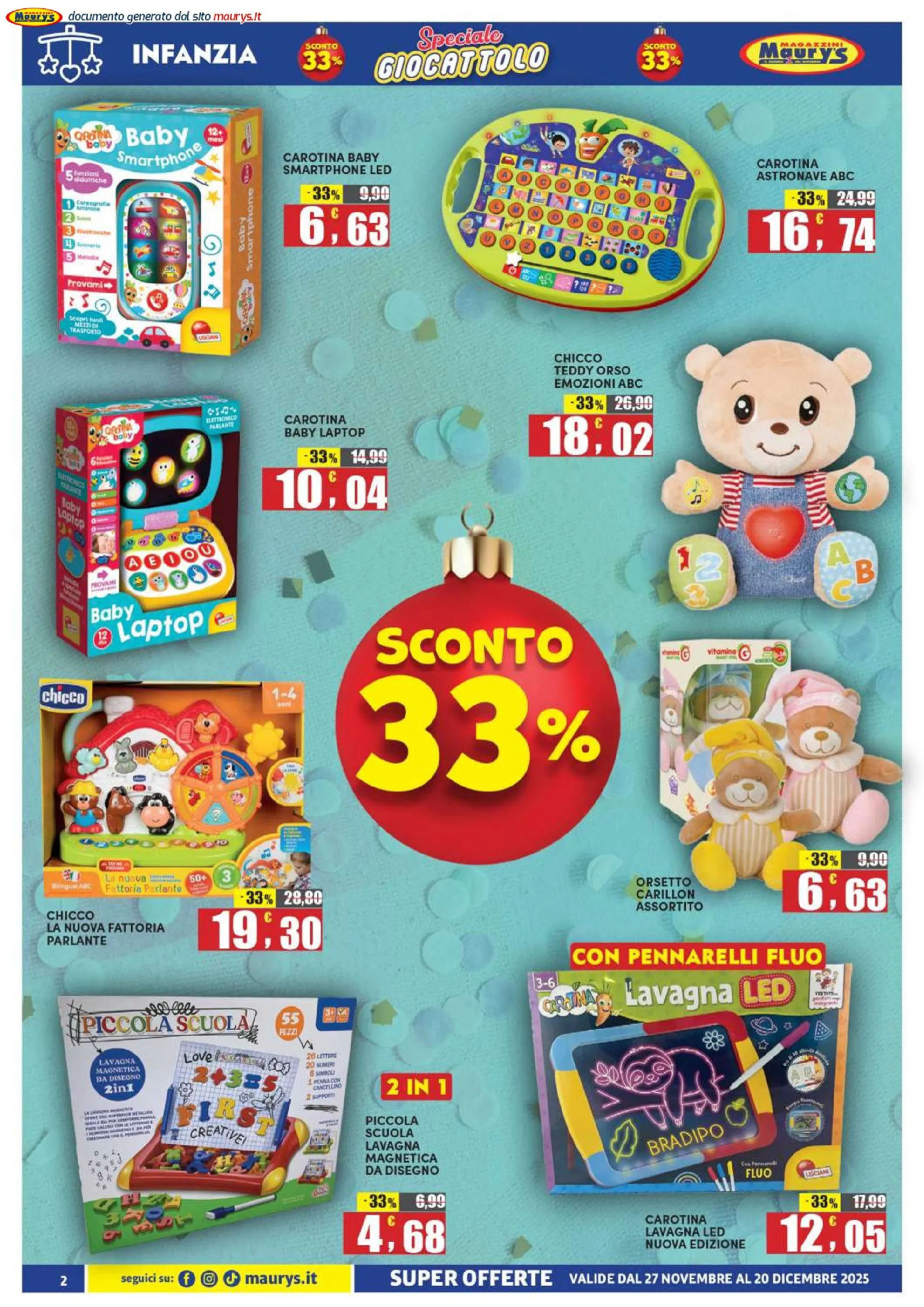 Maury's Volantino da 27 novembre a 20 dicembre di 2025 - Pagina del volantino 2