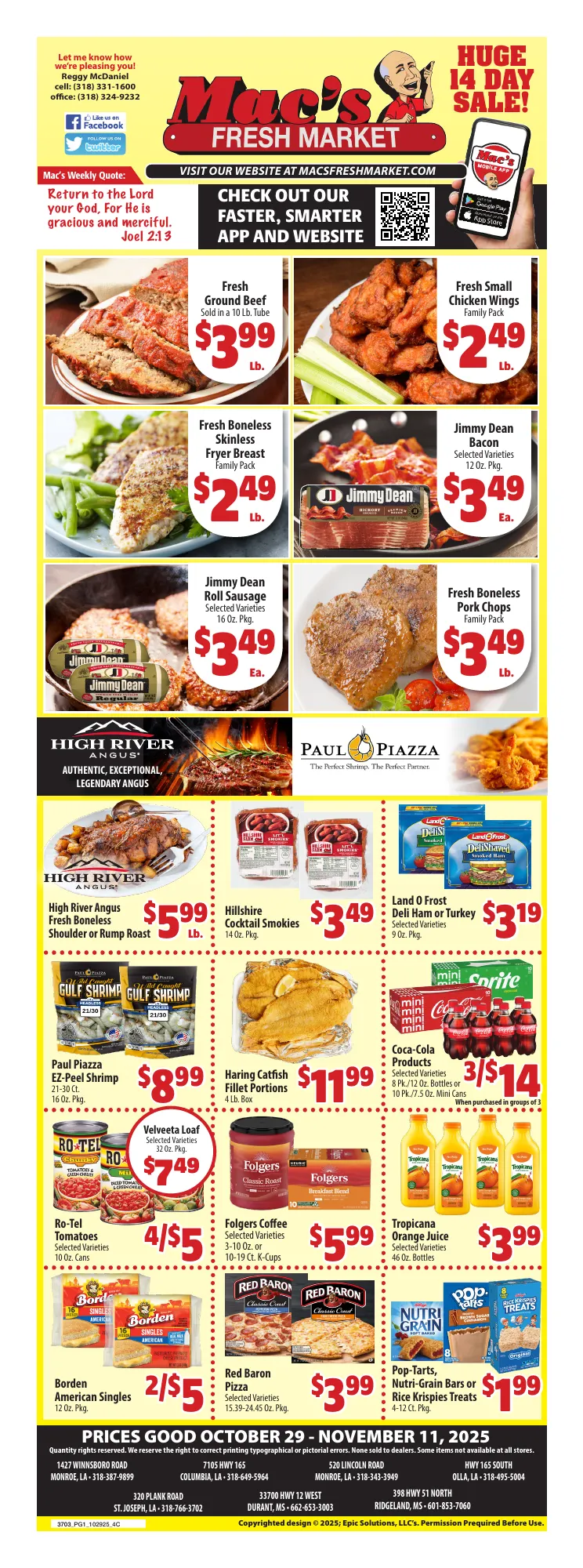 Weekly ad Mac's Freshmarket Sales from October 29 to November 11 2025 - Page 