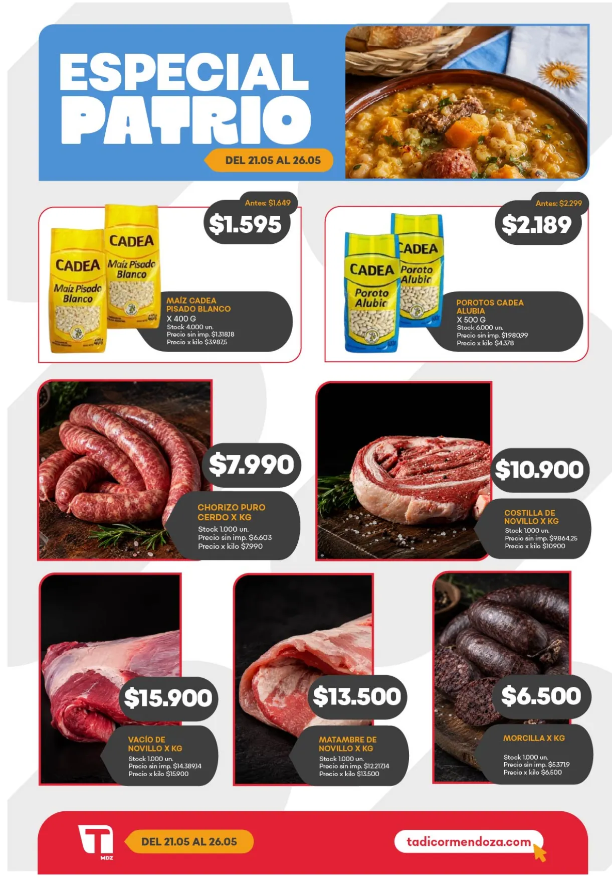 Ofertas de  Ofertas Supermercados Tadicor 21 de mayo al 26 de mayo 2026 - Página 2 del catálogo