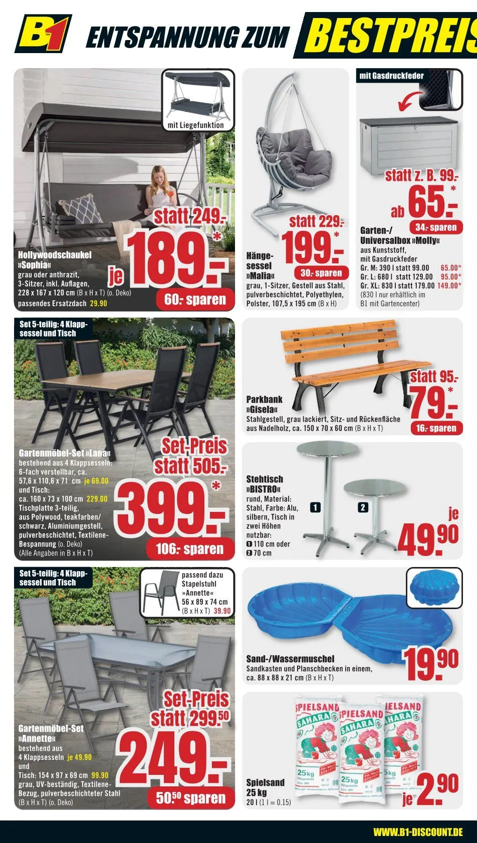 B1 Discount Baumarky Angebote von 12. April bis 17. April 2025 - Prospekt seite 2