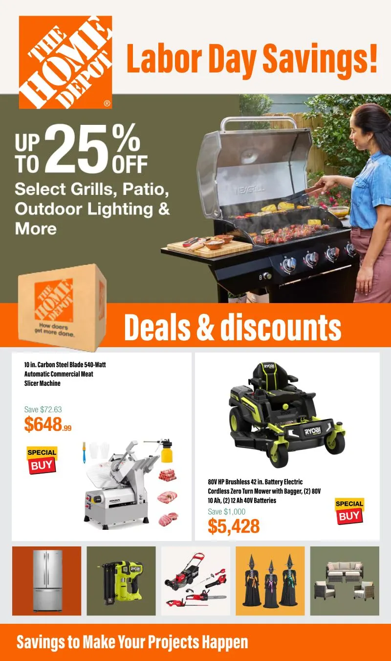 Weekly ad The Home Depot Labor Day from August 25 to September 10 2025 - Page 1