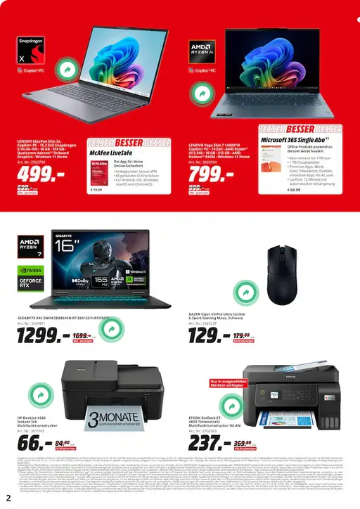 Saturn Angebote von 1. Dezember bis 8. Dezember 2025 - Prospekt seite 2