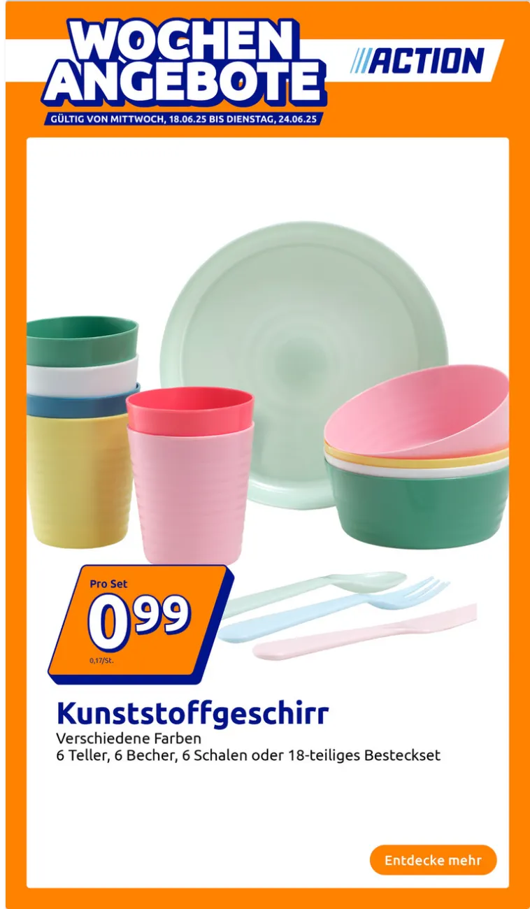 Action Prospekte von 18. Juni bis 25. Juni 2025 - Prospekt seite 1
