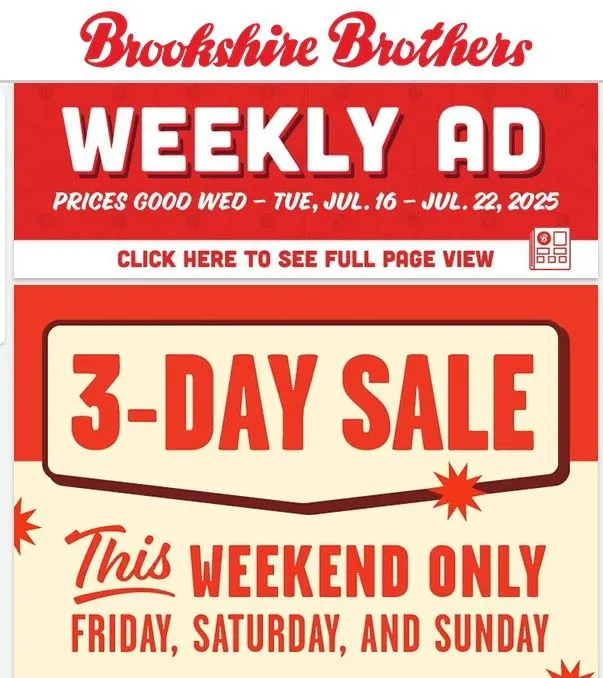 Weekly ad Brookshire Brothers Sales from July 16 to July 22 2025 - Page