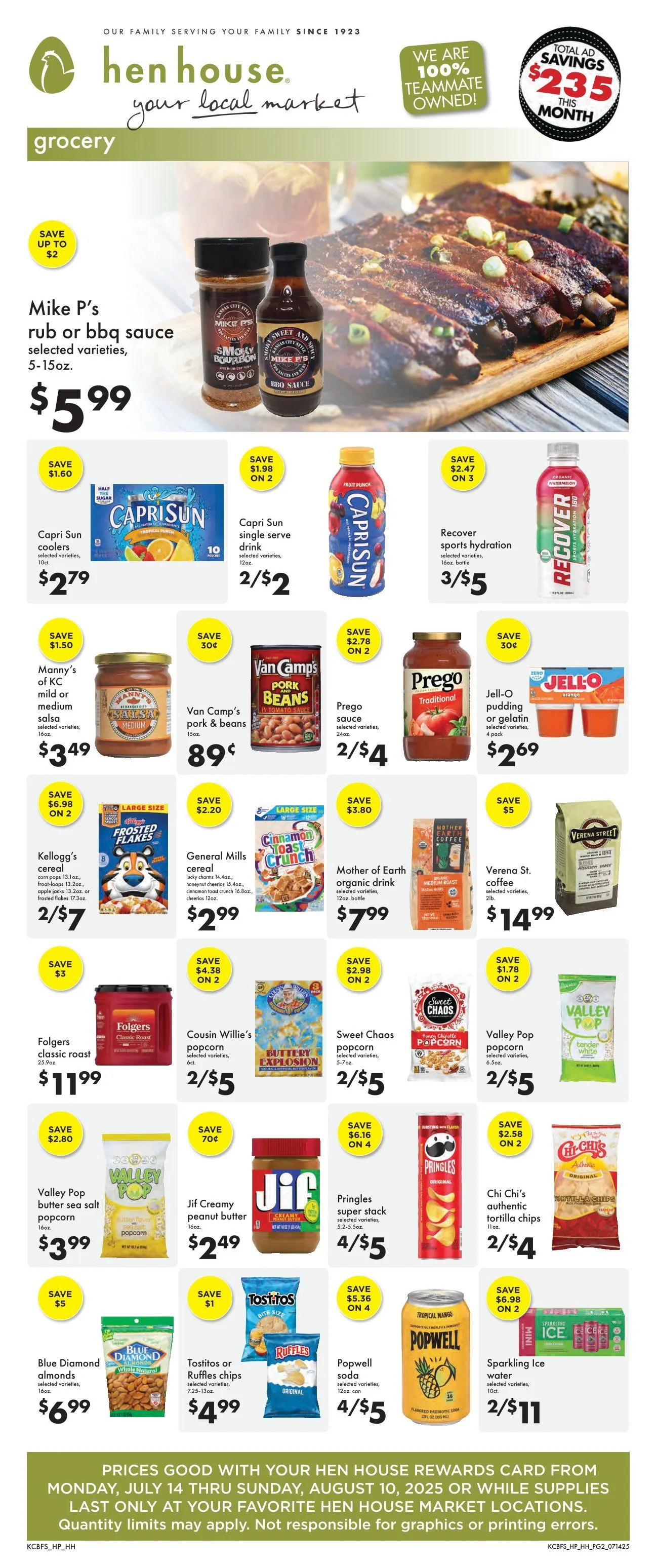 Weekly ad Hen House weekly ads from July 14 to August 10 2025 - Page 2