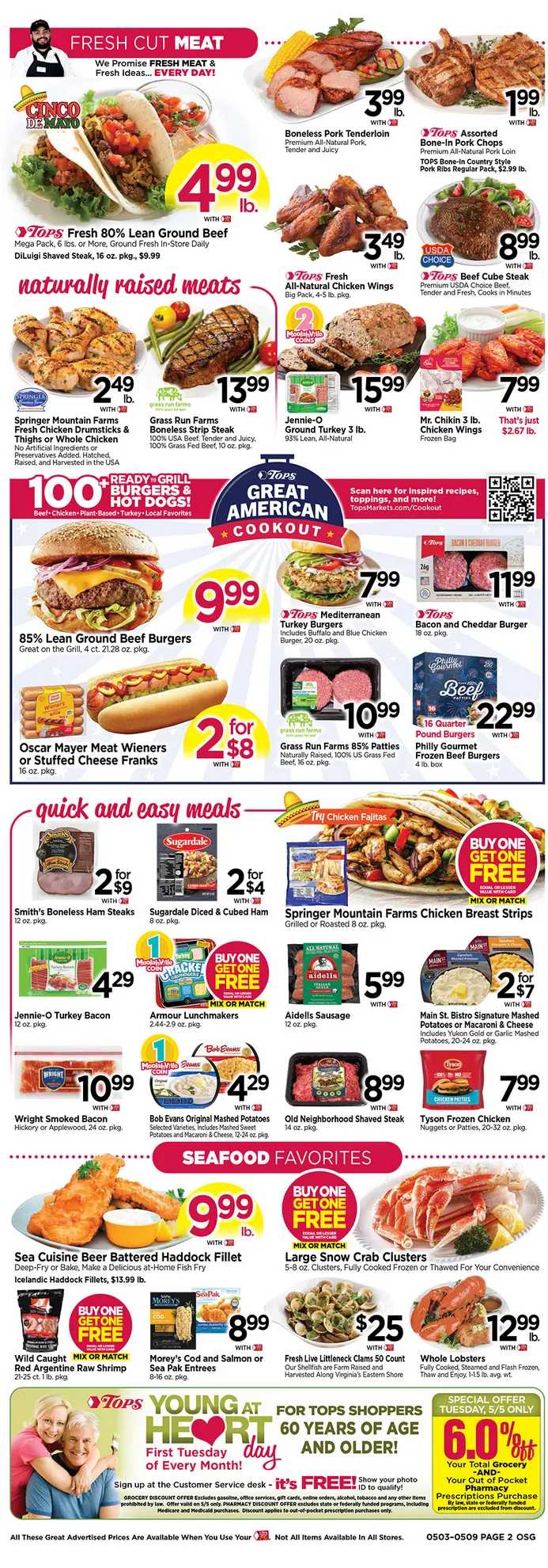 Weekly promotion Tops Friendly Markets Sales spanning from May 3 to May 9 2026 - Page 2 for Catalogue 365