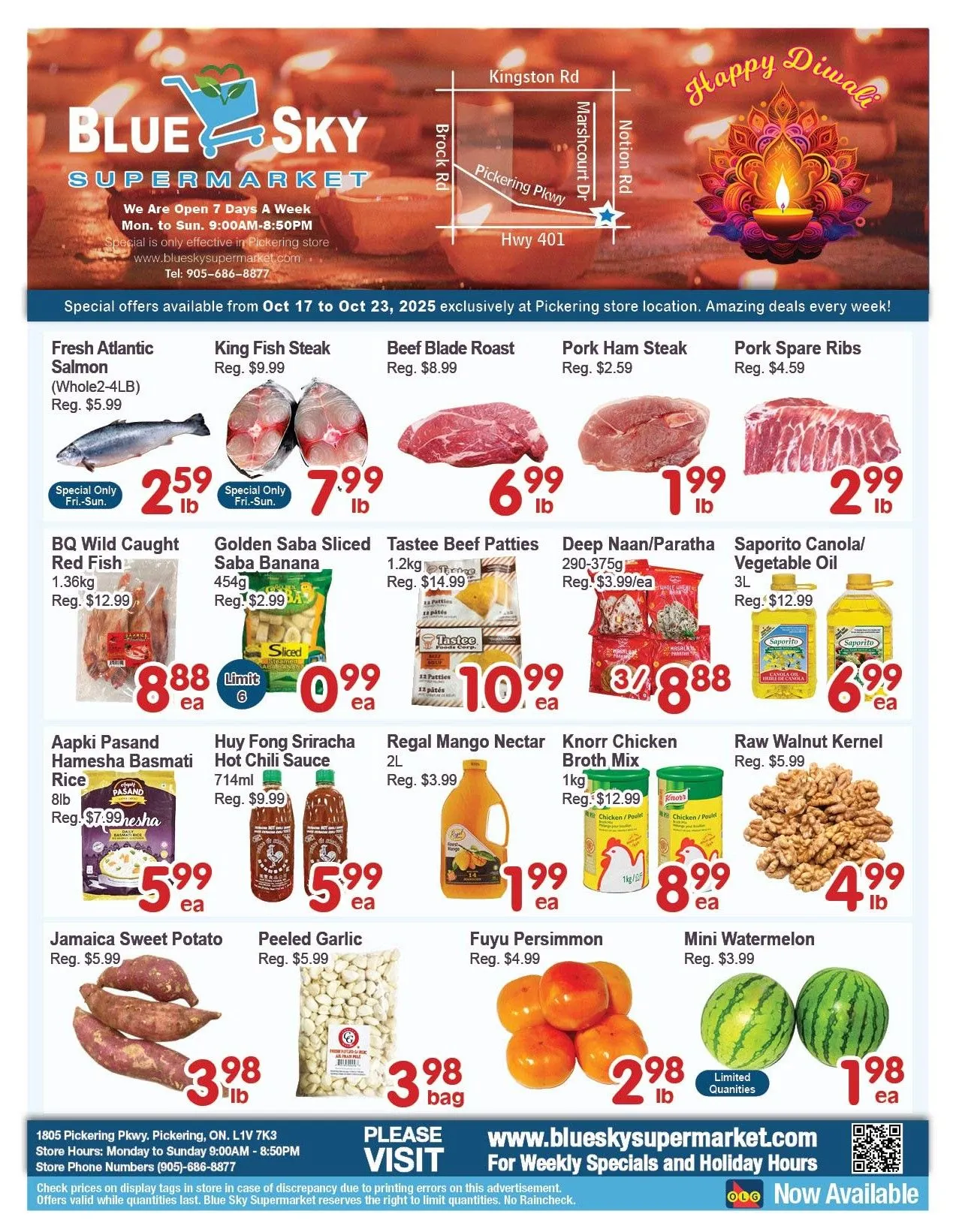 Blue Sky Supermarket Sales from October 17 to October 23 2025 - flyer page