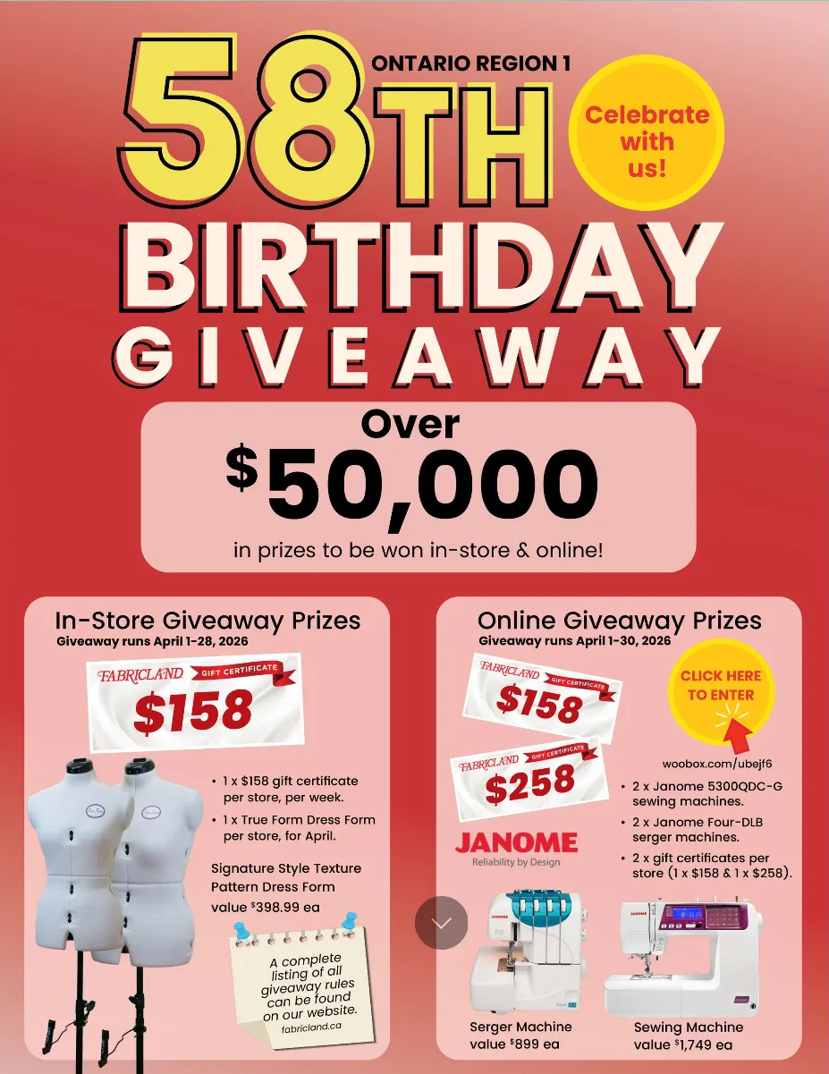 Fabricland Sales from April 1 to April 30 2026 - flyer page 2