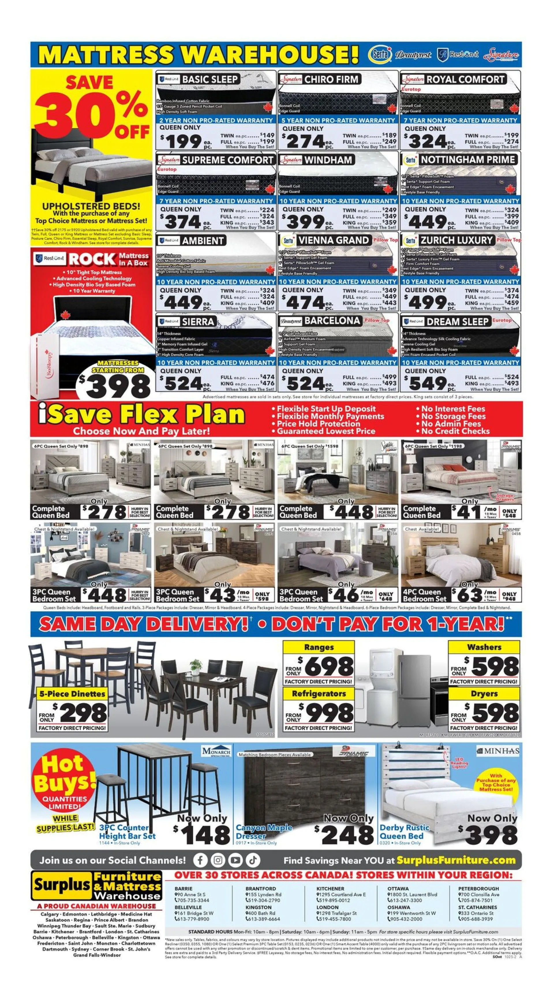 Surplus Furniture and Mattress Warehouse Sales from October 22 to October 28 2025 - flyer page 2