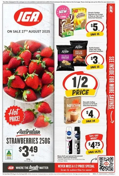  IGA Xpress catalogues - Catalogue valid from 29 August to 1 September 2025 - page 1