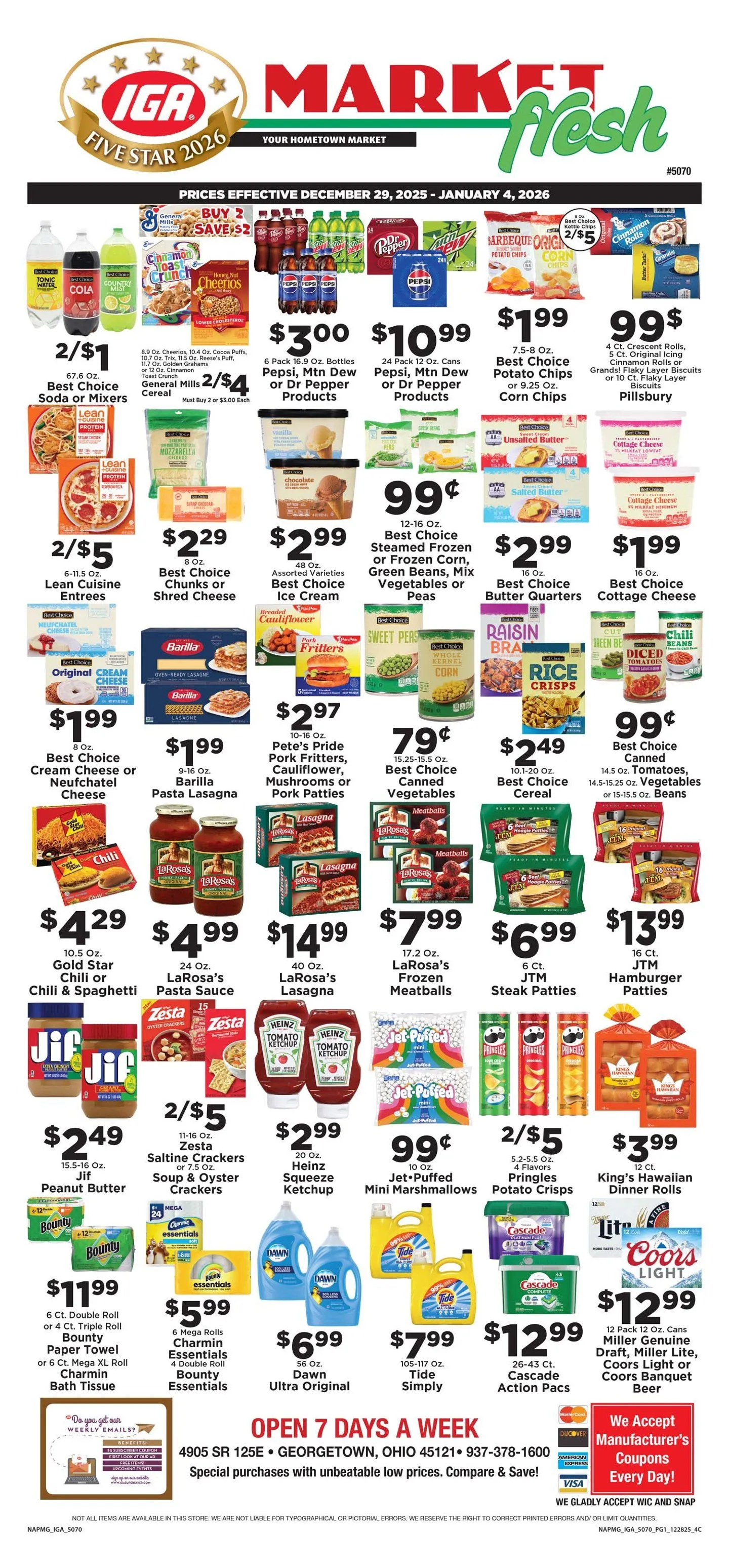 Weekly ad IGA Sales from December 29 to January 4 2026 - Page 1