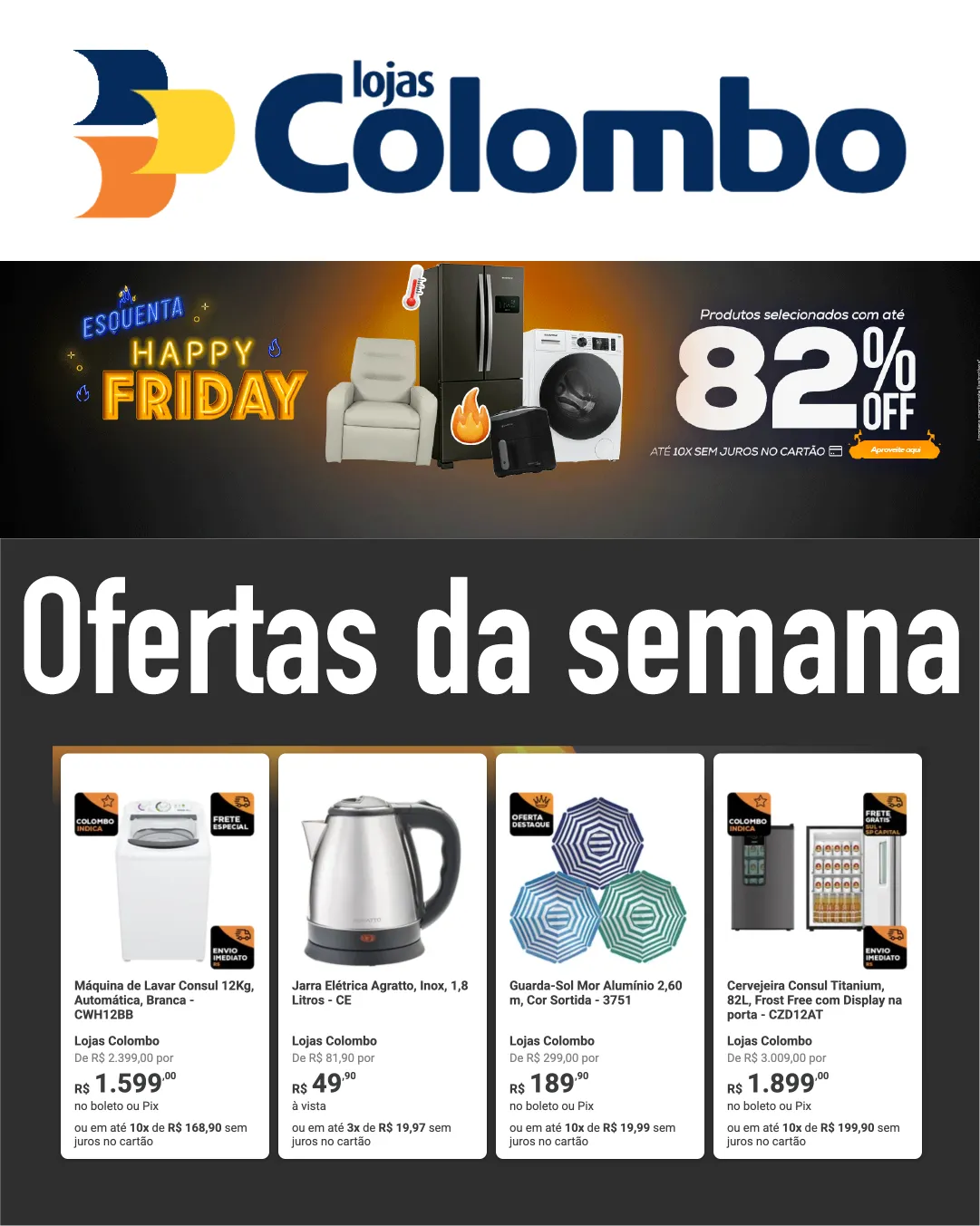 Encarte de Lojas Colombo Ofertas 26 de novembro até 9 de dezembro 2025 - Pagina 1