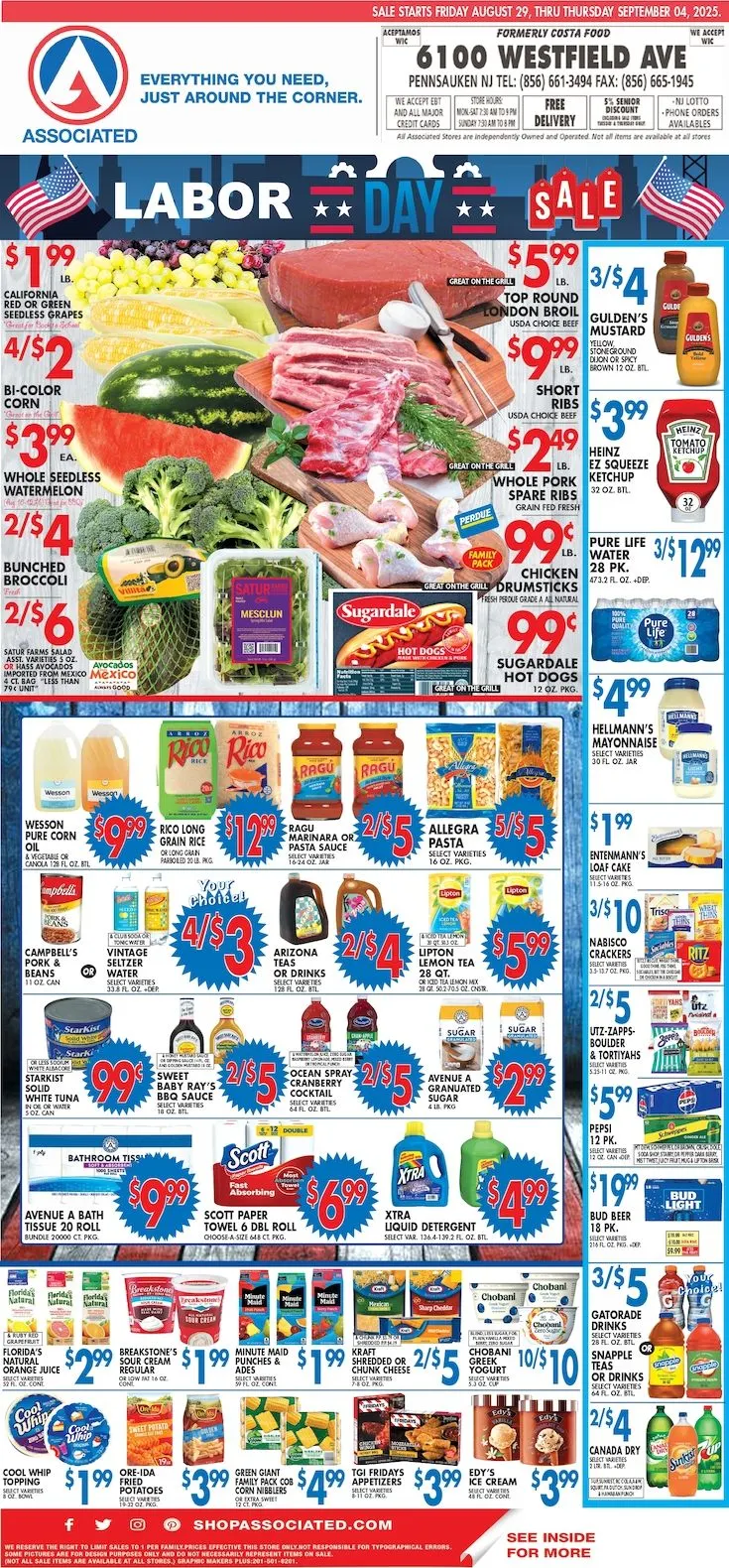 Weekly ad Associated Supermarkets Sales from August 29 to September 4 2025 - Page 1