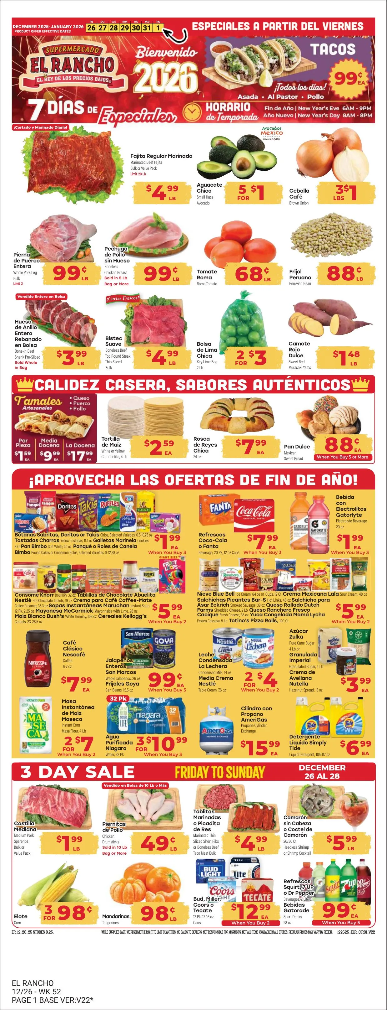 Weekly ad El Rancho Sales from December 26 to December 1 2025 - Page 