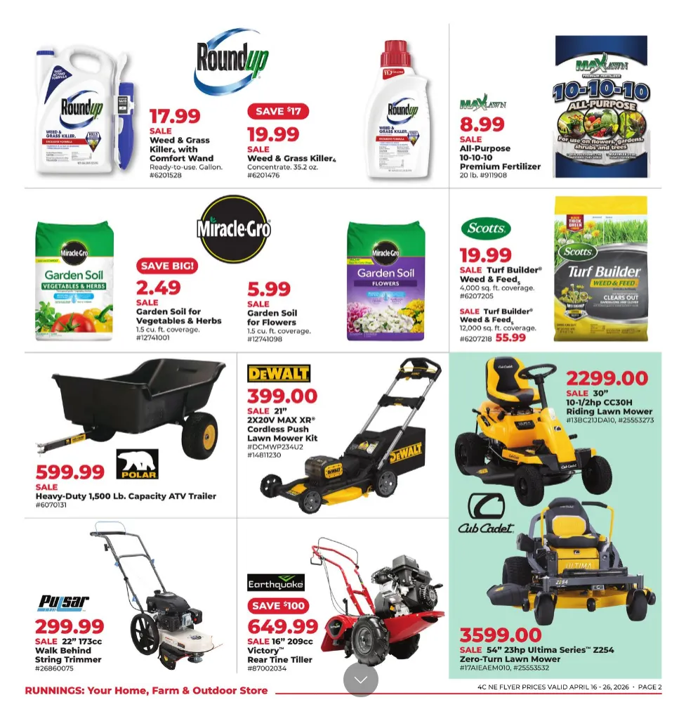 Weekly promotion Runnings Sales spanning from April 16 to April 26 2026 - Page 2 for Catalogue 365