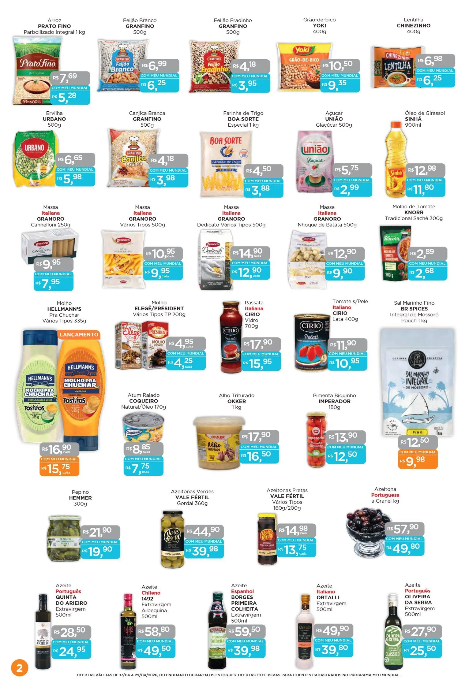 Encarte de Folhetos Supermercados Mundial 17 de abril até 29 de abril 2026 - Pagina 2