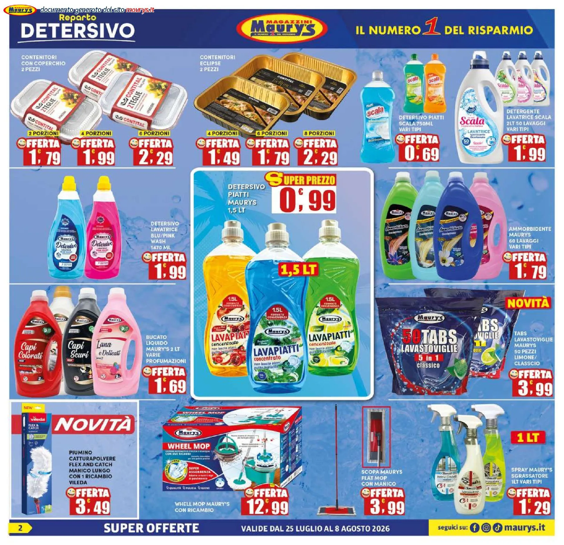 Volantini Maury's da 25 luglio a 8 agosto di 2026 - Pagina del volantino 2