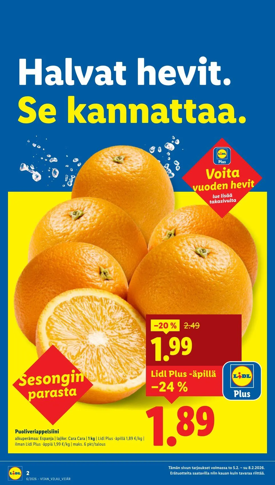 Kaupan Lidl uusimmat tarjoukset voimassa alkaen 5. helmikuuta - 8. helmikuuta 2026 - Tarjouslehti sivu 2