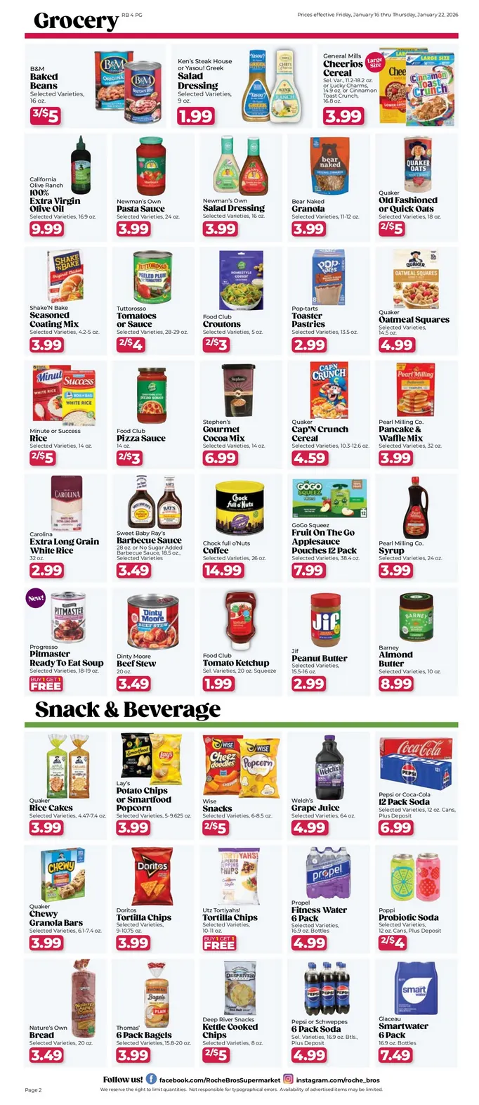 Weekly ad Roche Bros. Sales from January 16 to January 22 2026 - Page 2