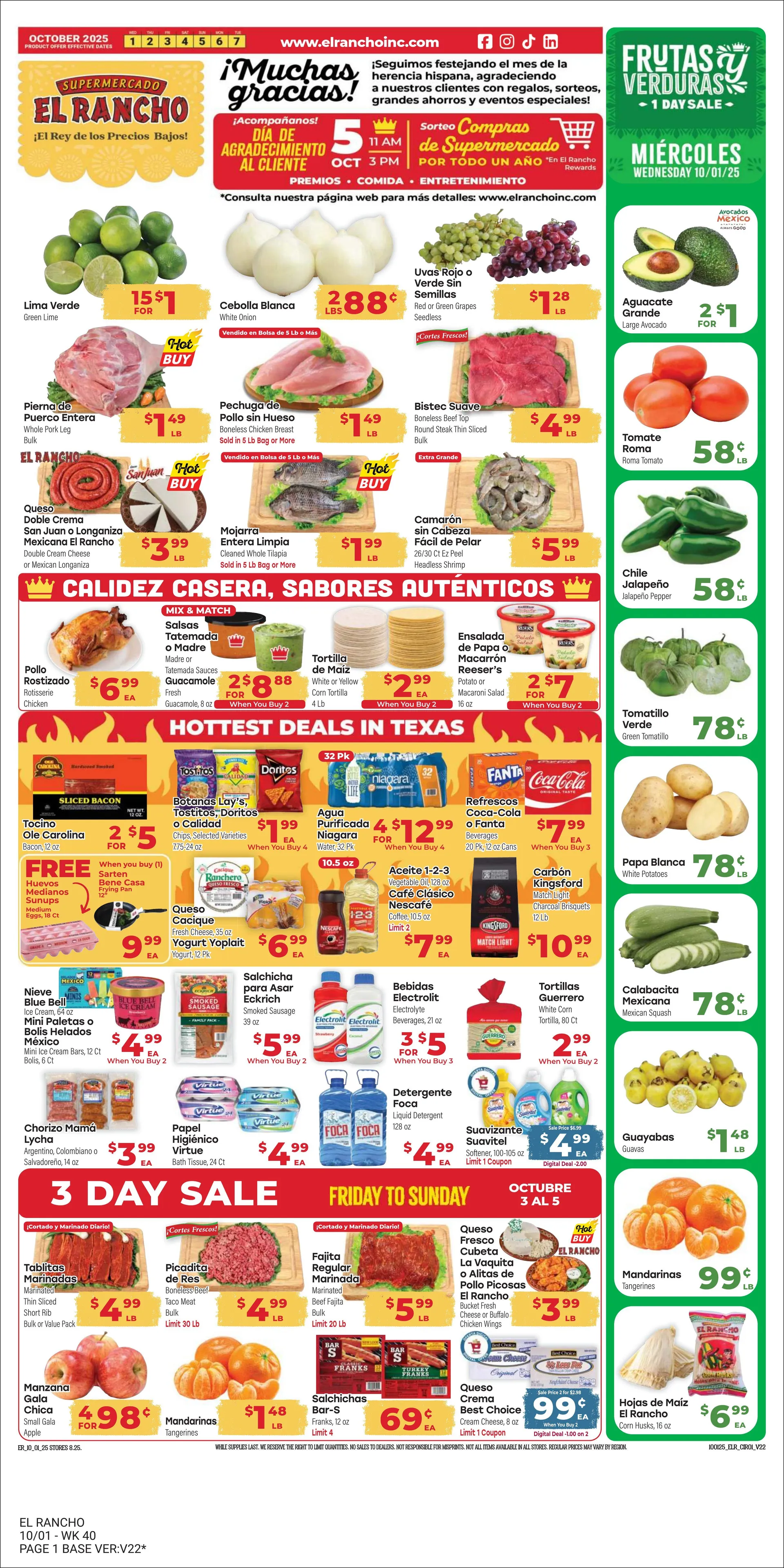 Weekly ad El Rancho Sales from October 1 to October 7 2025 - Page 1