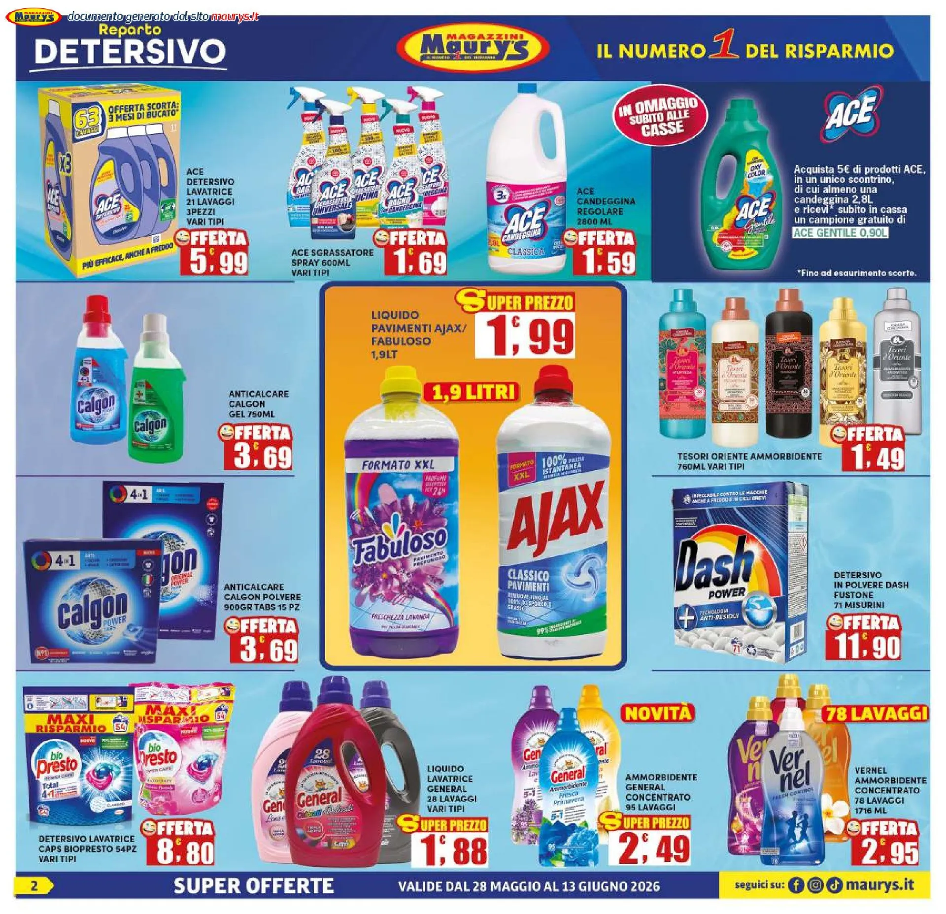 Maury's Volantino da 28 maggio a 13 giugno di 2026 - Pagina del volantino 2