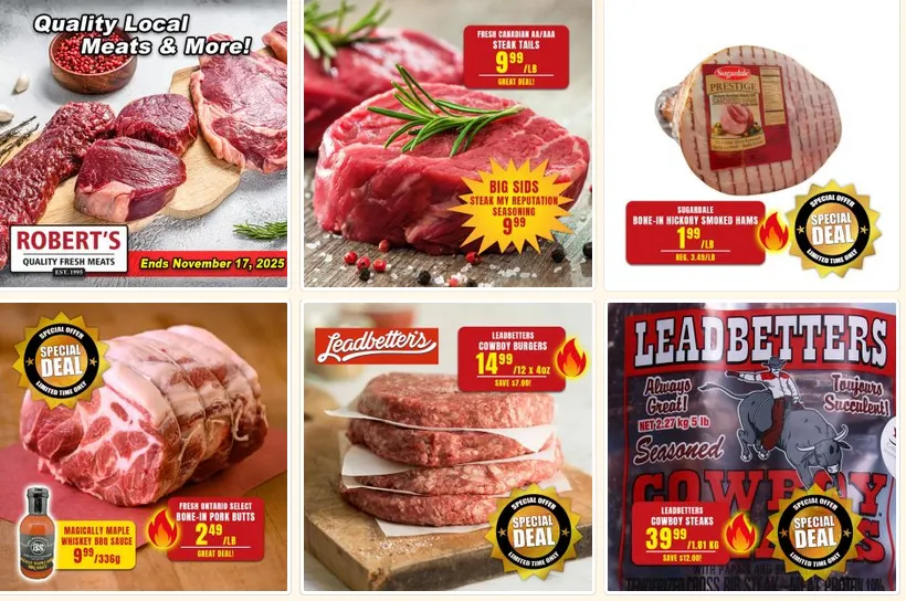 Roberts Fresh and Boxed Meats from November 12 to November 17 2025 - flyer page 2