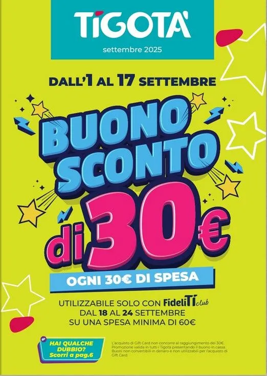 Tigota Volantino  da 18 settembre a 24 settembre di 2025 - Pagina del volantino 1