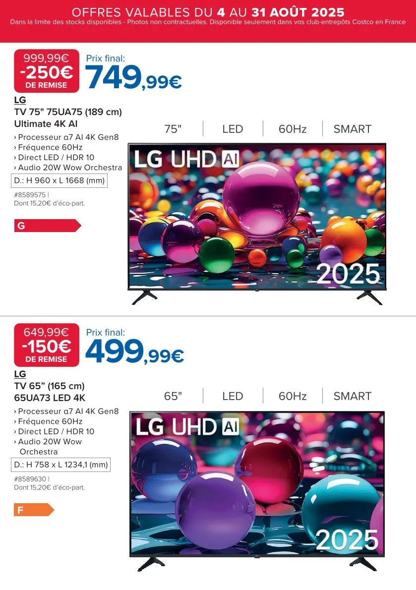 Catalogues Costco du 4 août au 31 août 2025 - Catalogue page 2