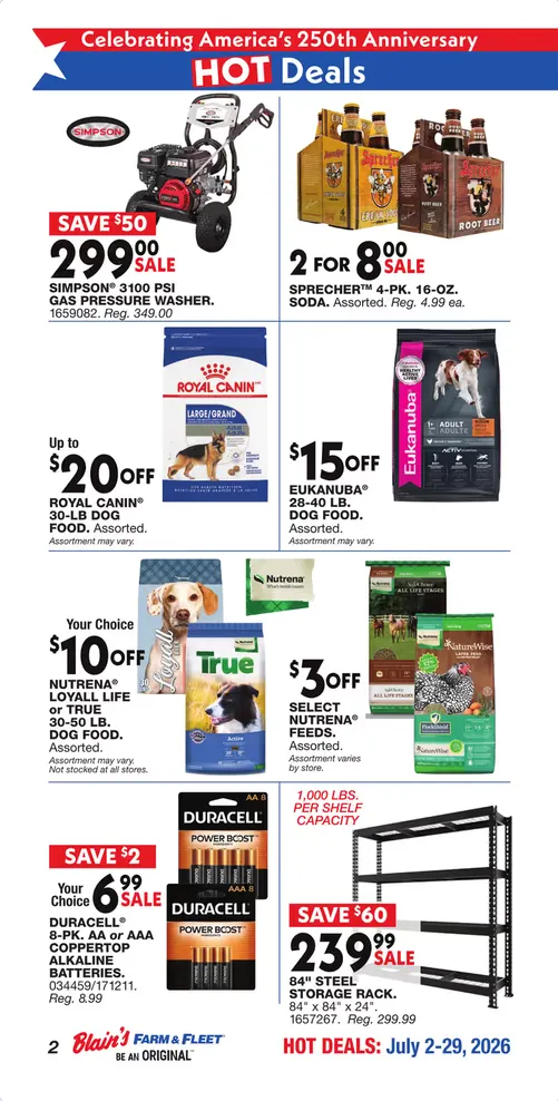 Weekly ad  Blain's Farm & Fleet Sales from July 2 to July 29 2026 - Page 2